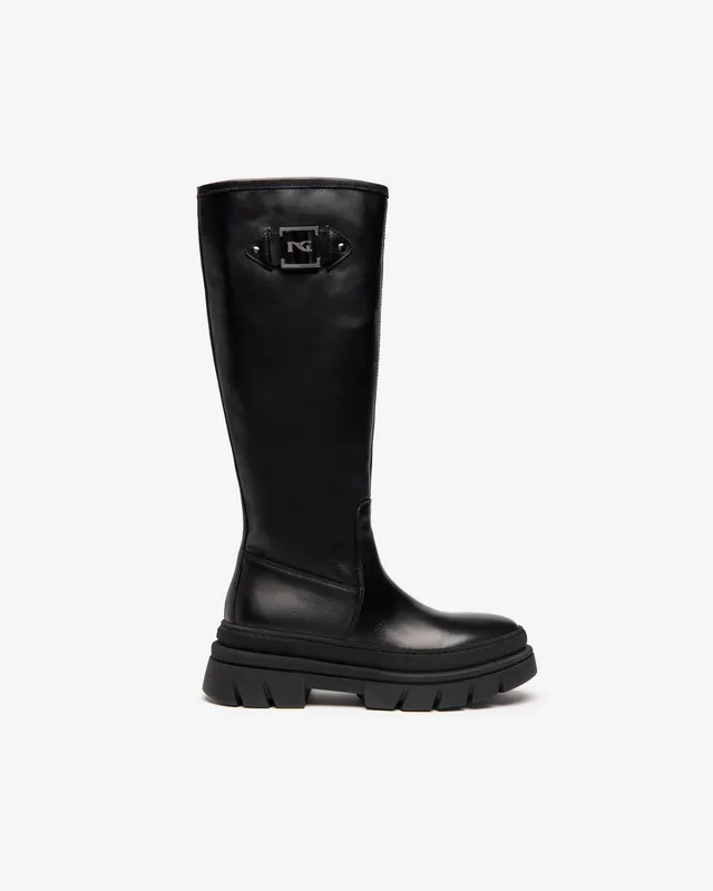 NeroGiardini Bottes Femme Cuir Combat Boots Pointure 38