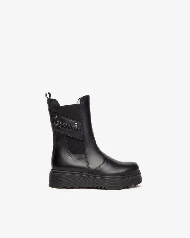 NeroGiardini Bottines Teens Fille en Cuir Plateforme