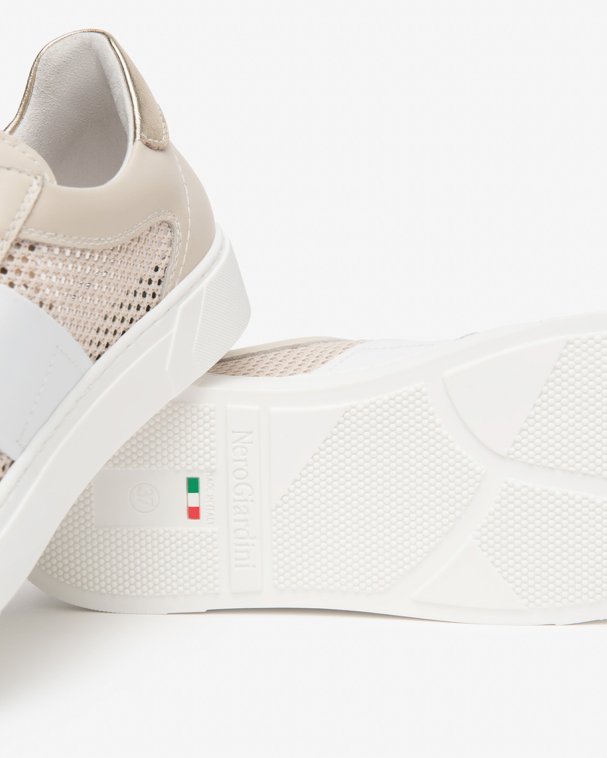 NeroGiardini Sneakers baskets femme cuir et technique