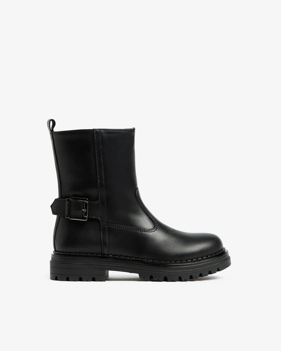 NeroGiardini Bottines Fille Cuir Teen Fermeture Hiver