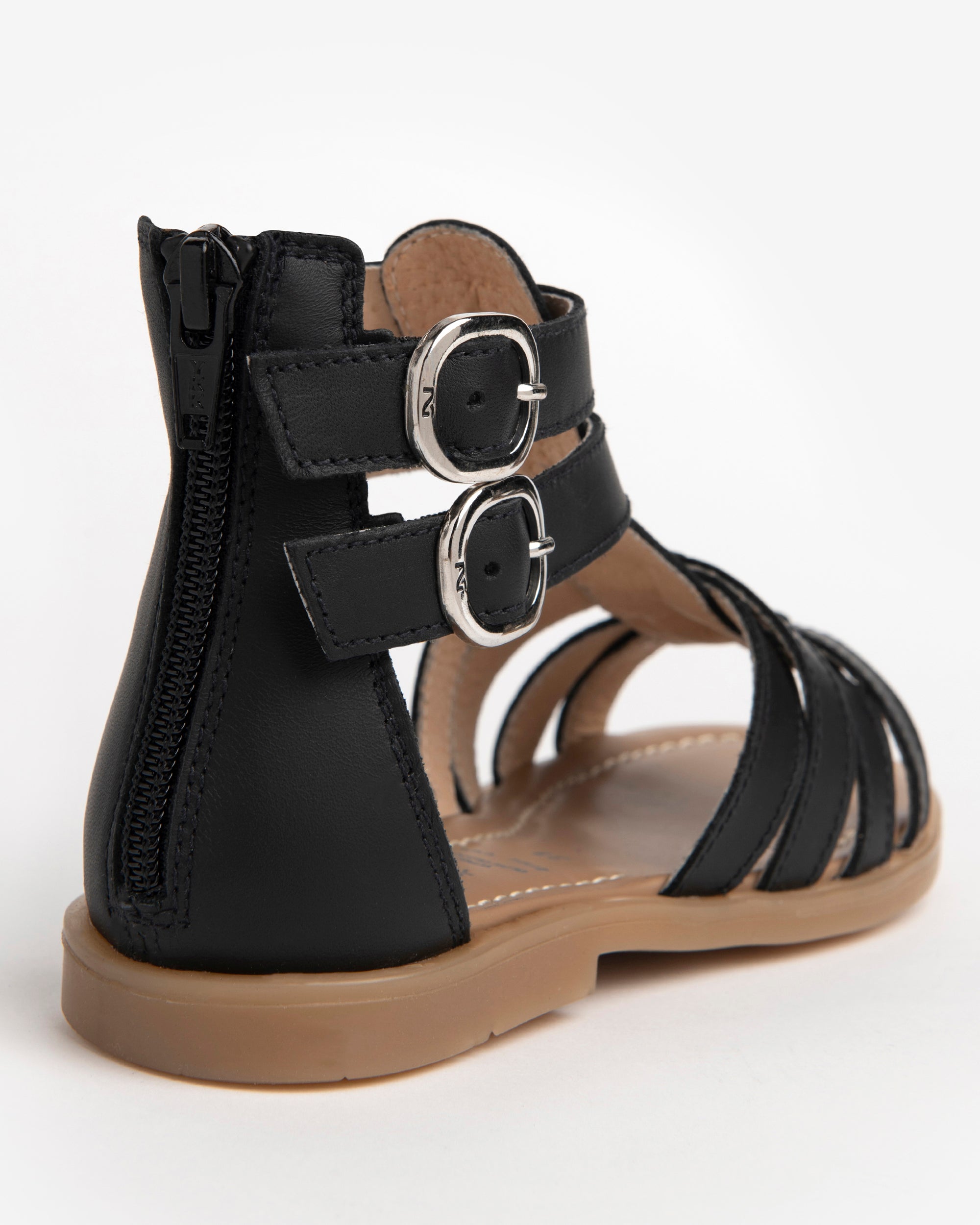 NeroGiardini Sandales spartiates fille cuir boucles zip
