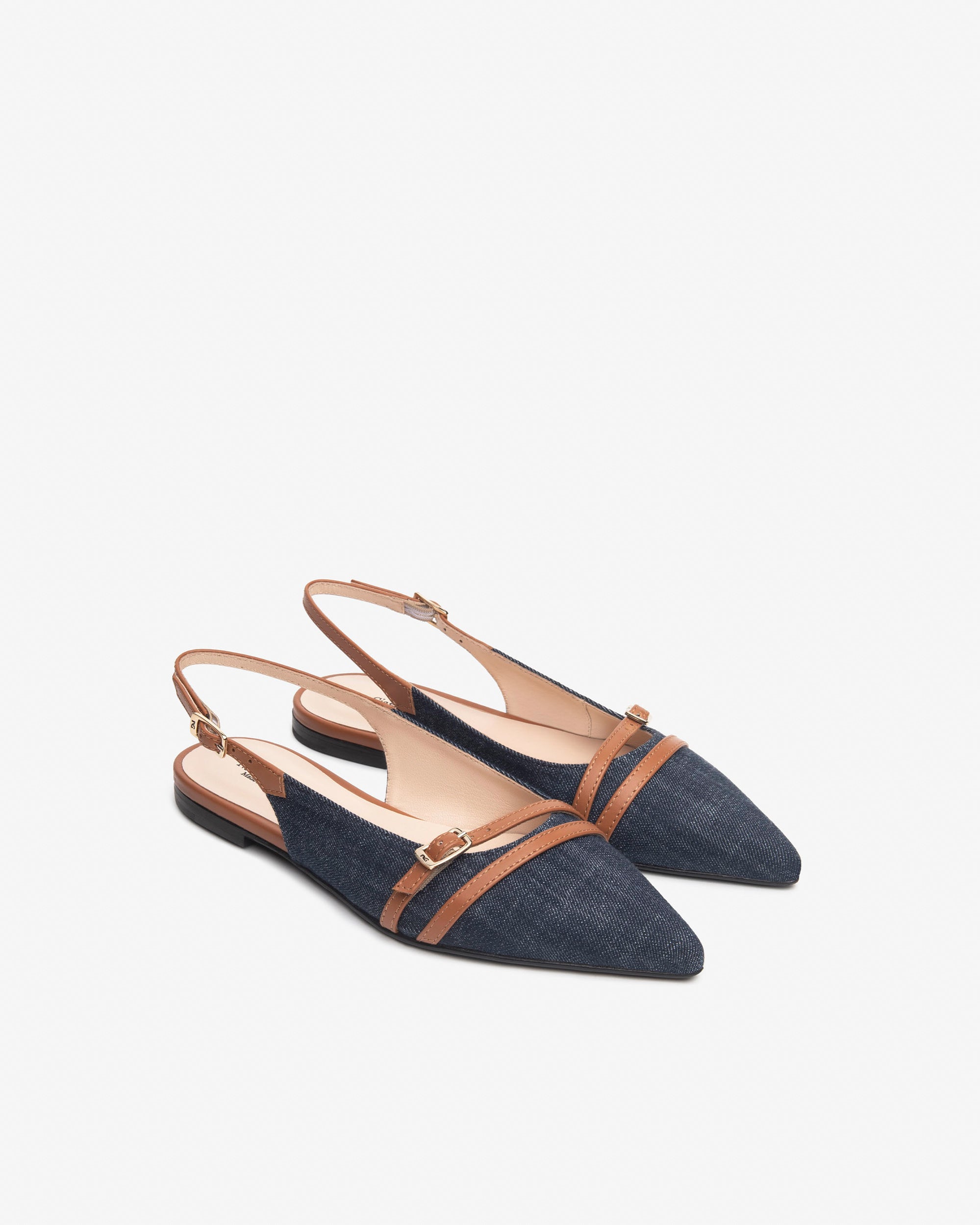 NeroGiardini Slingbacks Femme Tissu Cuir Bureau