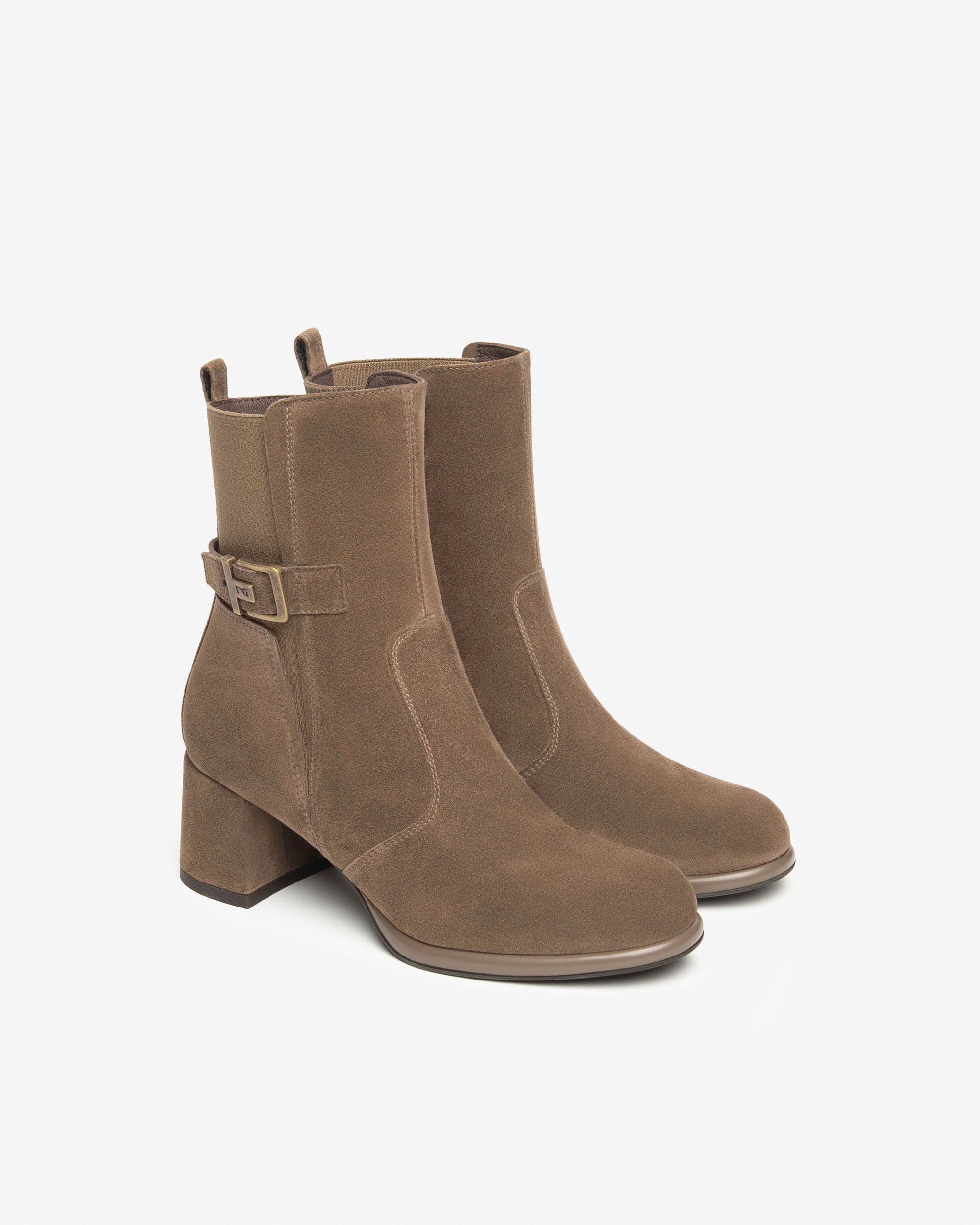 Nerogiardini Bottines Femme Cuir Velours Tissu