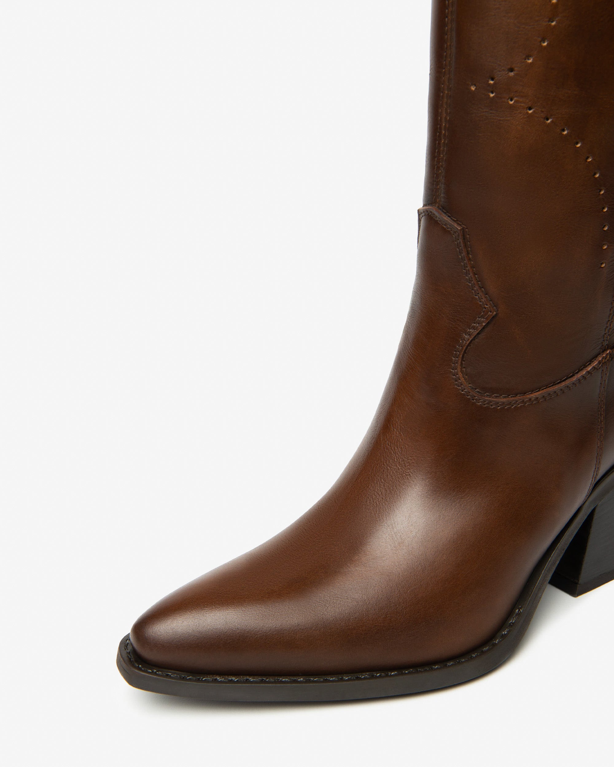 NeroGiardini Bottes bottes cuir femme western 75 mm