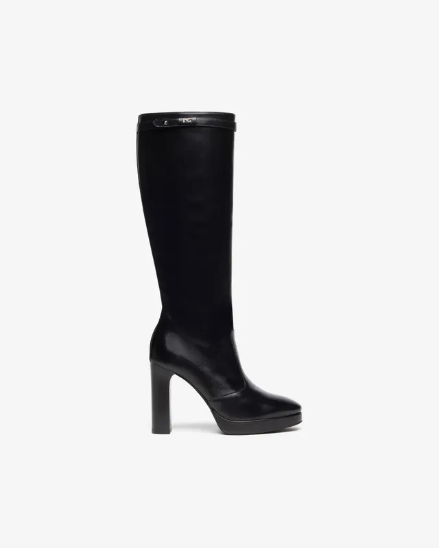 NeroGiardini Bottes Femme en Cuir Hiver Confort
