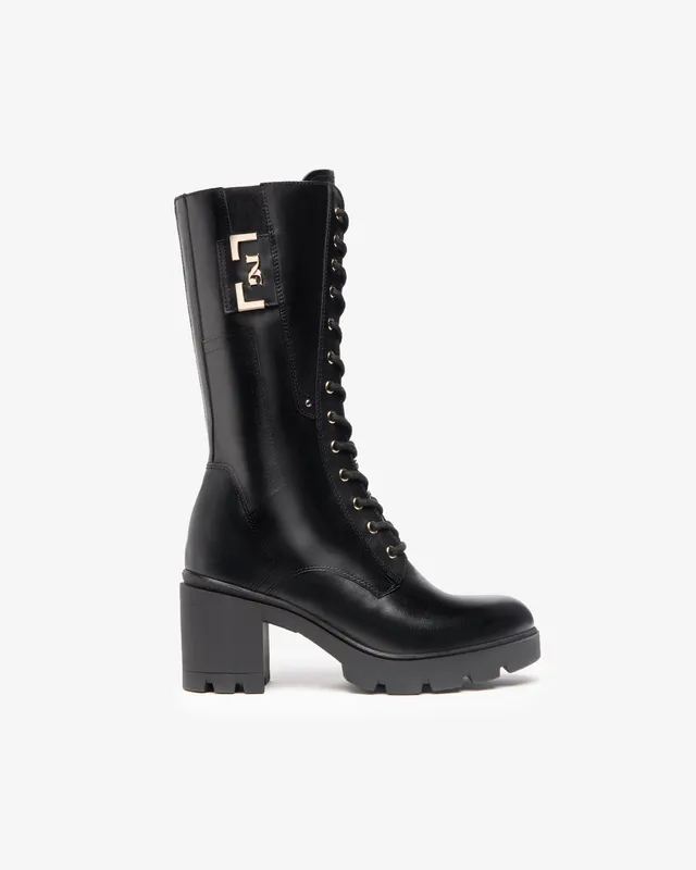 NeroGiardini Bottes femme cuir hiver haute
