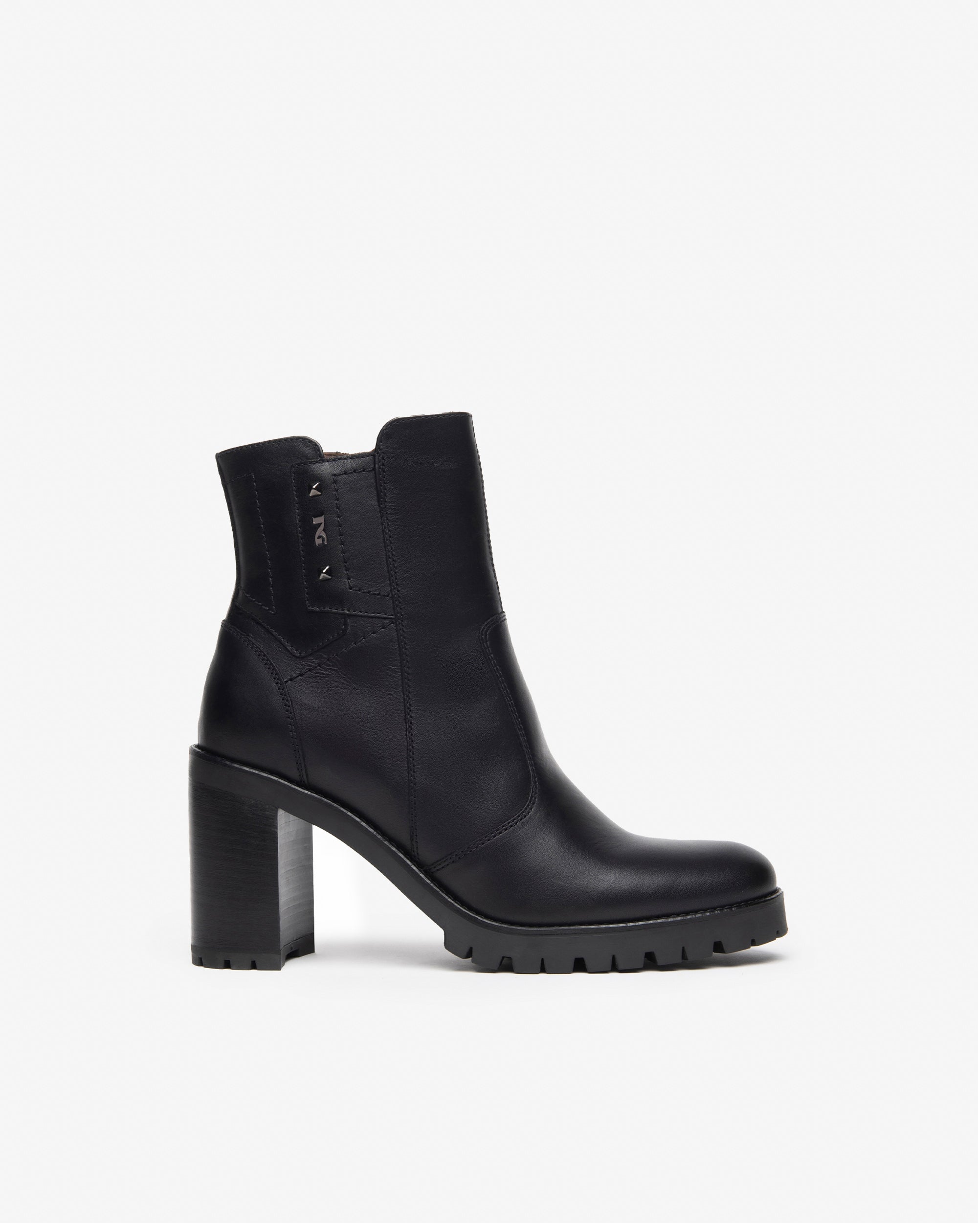 NeroGiardini Bottines Femme en Cuir Noir Automne-Hiver