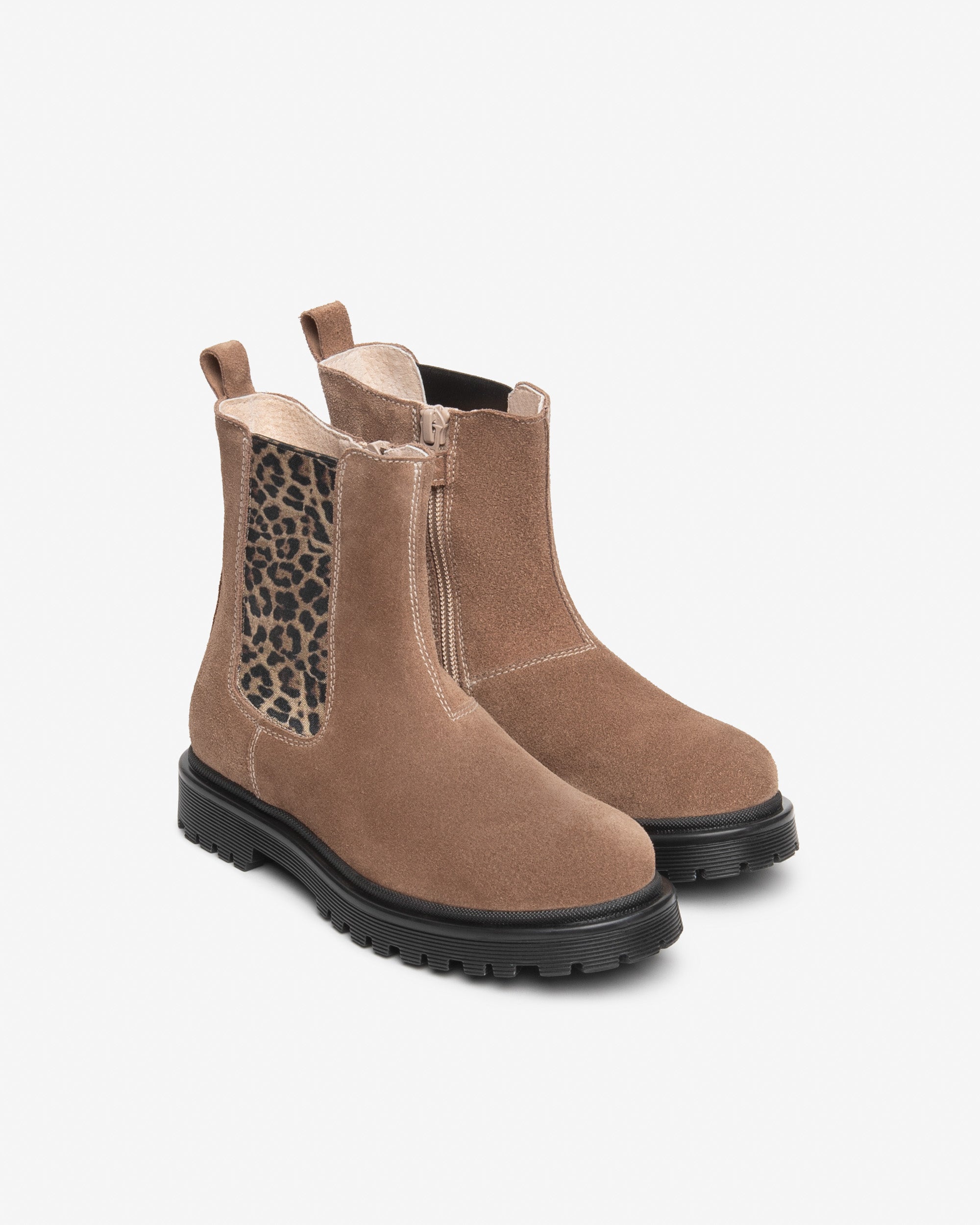 Nerogiardini Bottines Teen Fille Daim Zip Imprimé Animal