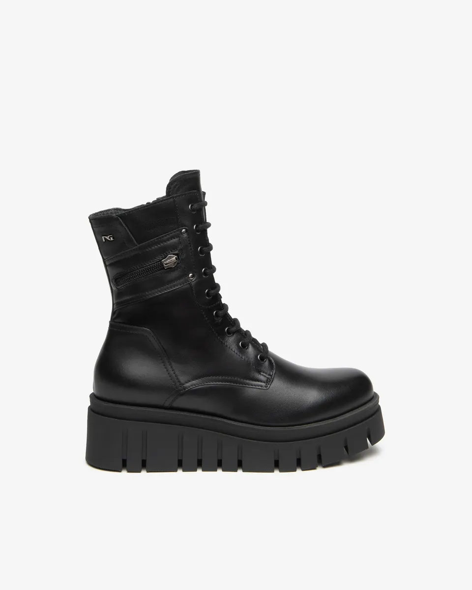 NeroGiardini Bottines Motardes Femme Cuir Hiver