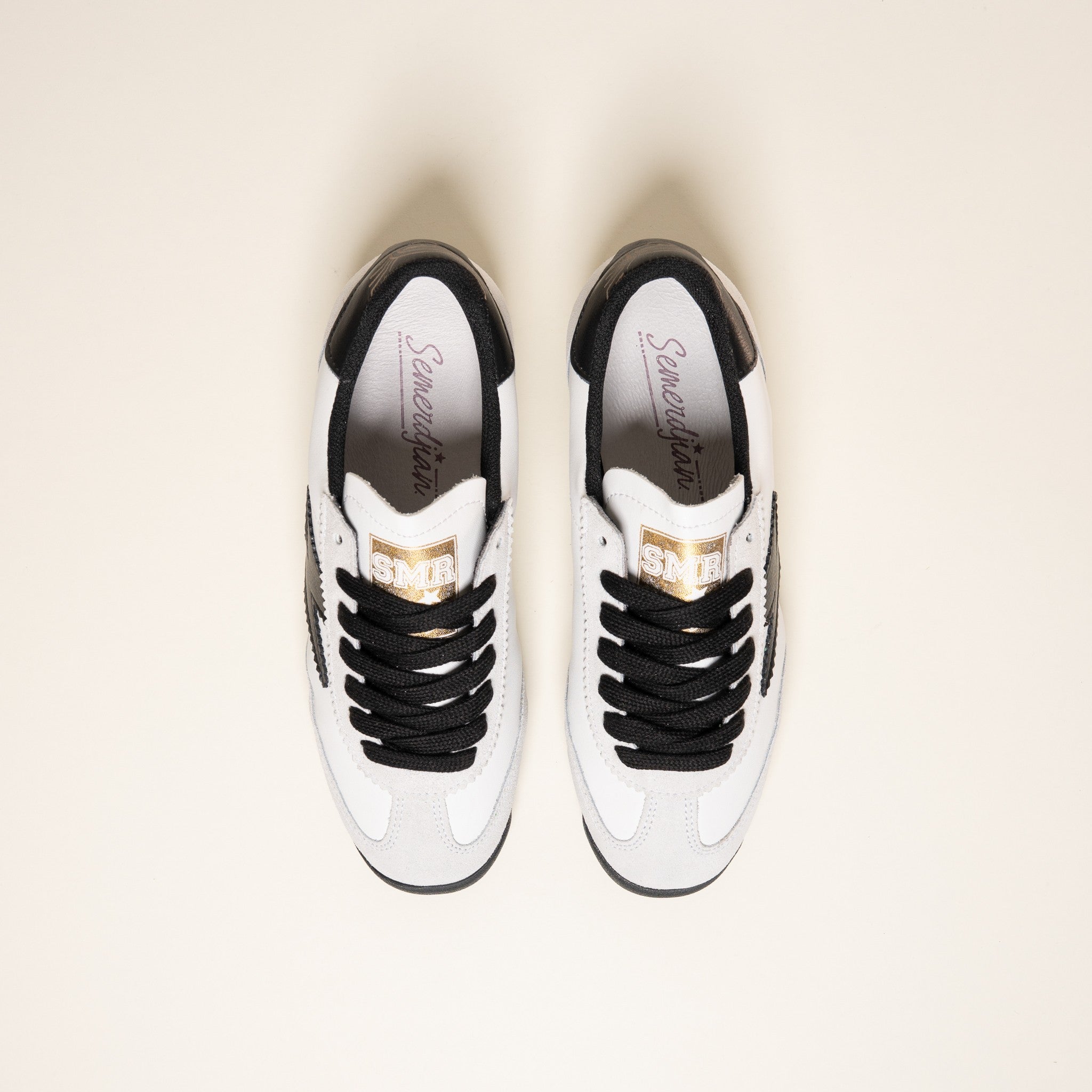 Semerdjian Joyce E306 baskets blanc gris noir cuir