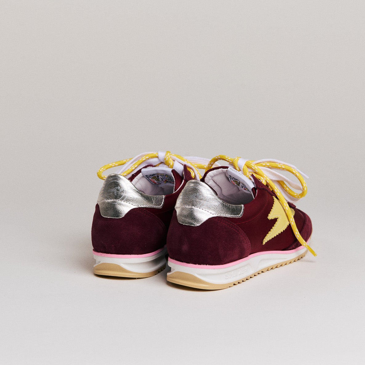 SMR Joyce D181 baskets bordeaux jaune pointure 36