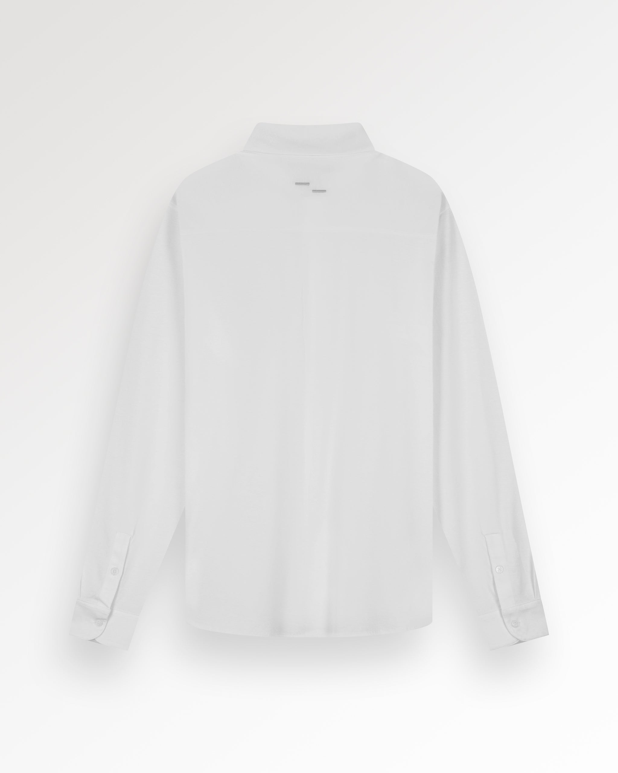 Filling Pieces Jersey chemise blanche coton coupe droite