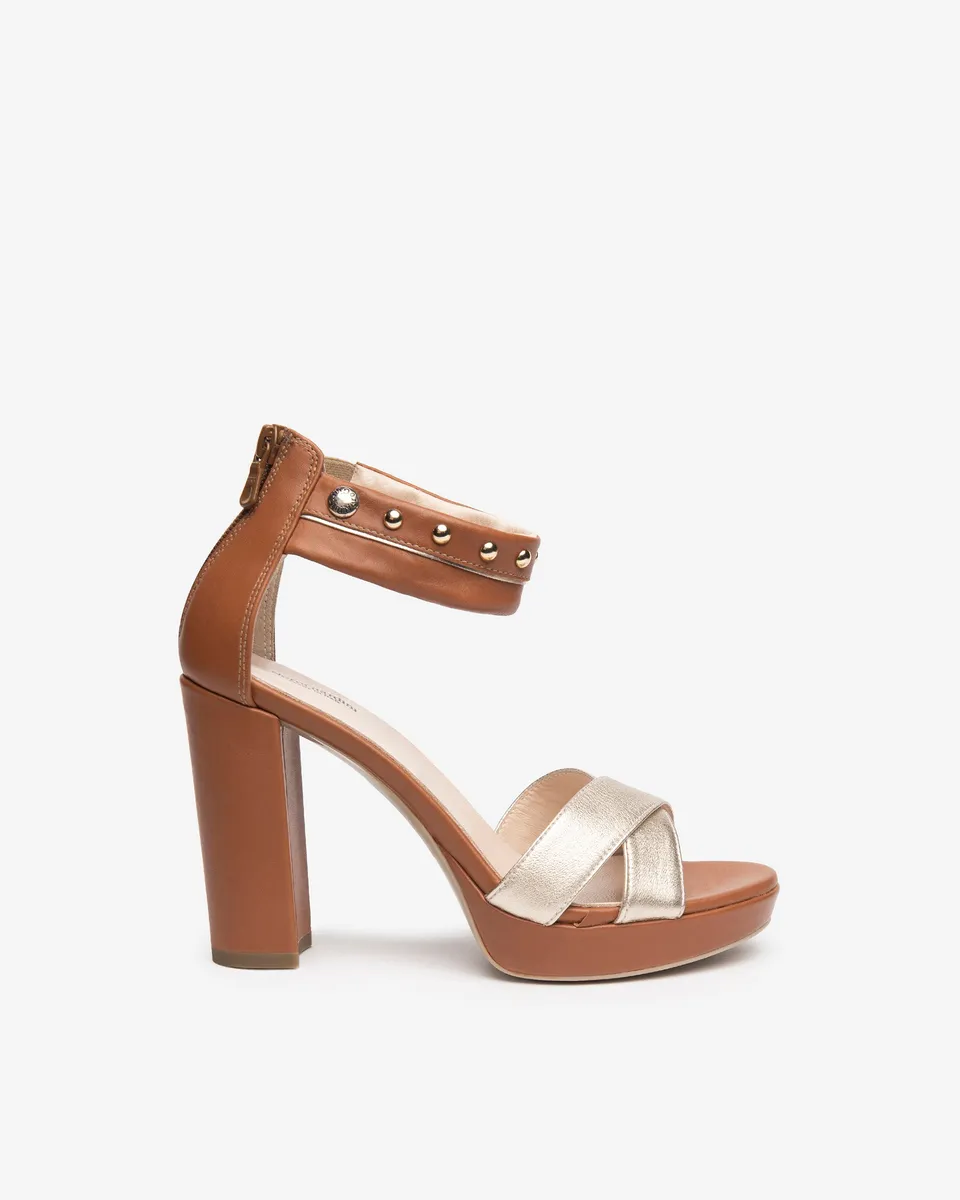 NeroGiardini Sandales Femme Cuir Talon 10,5 cm