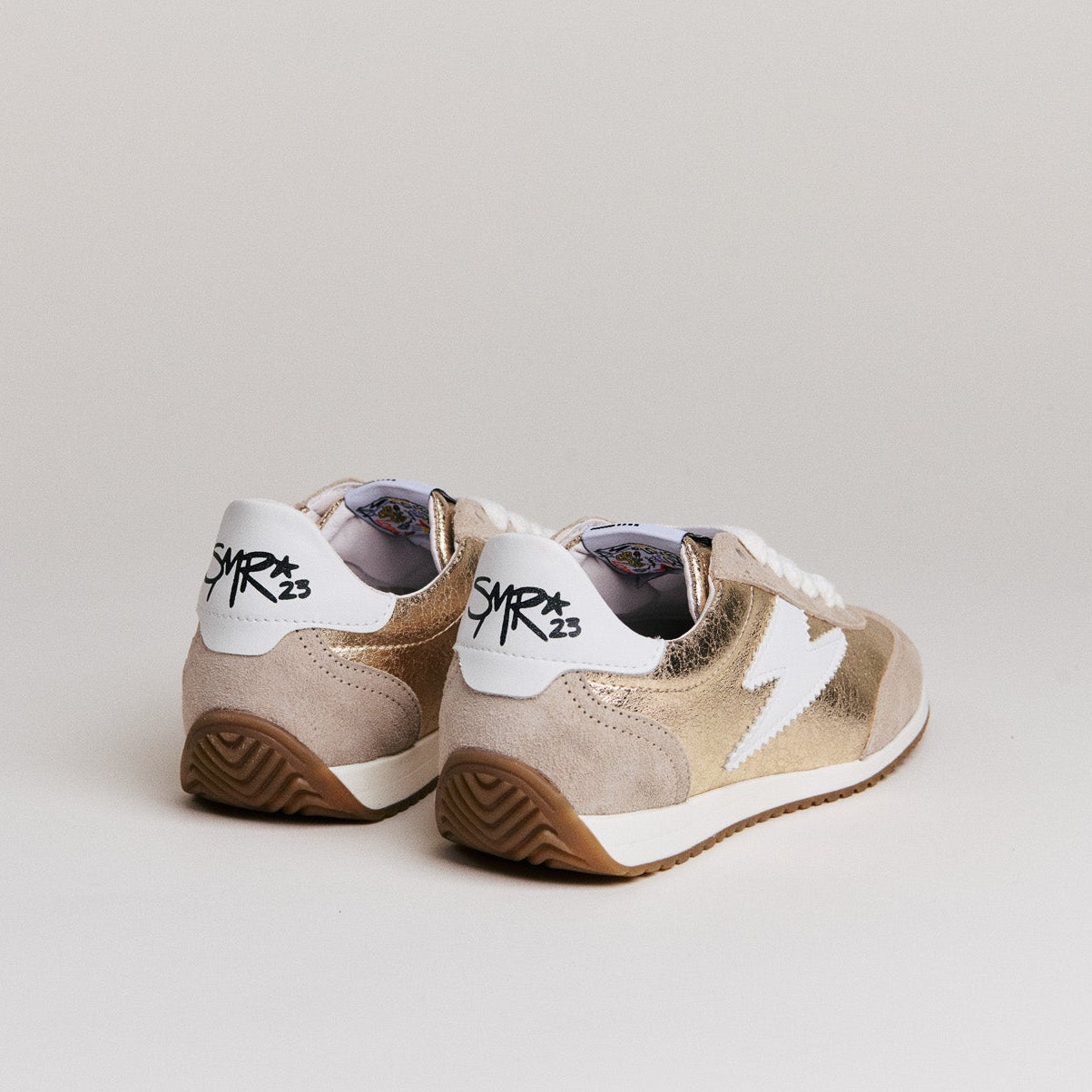 SMR Semerdjian June D485 baskets or cuir metallise