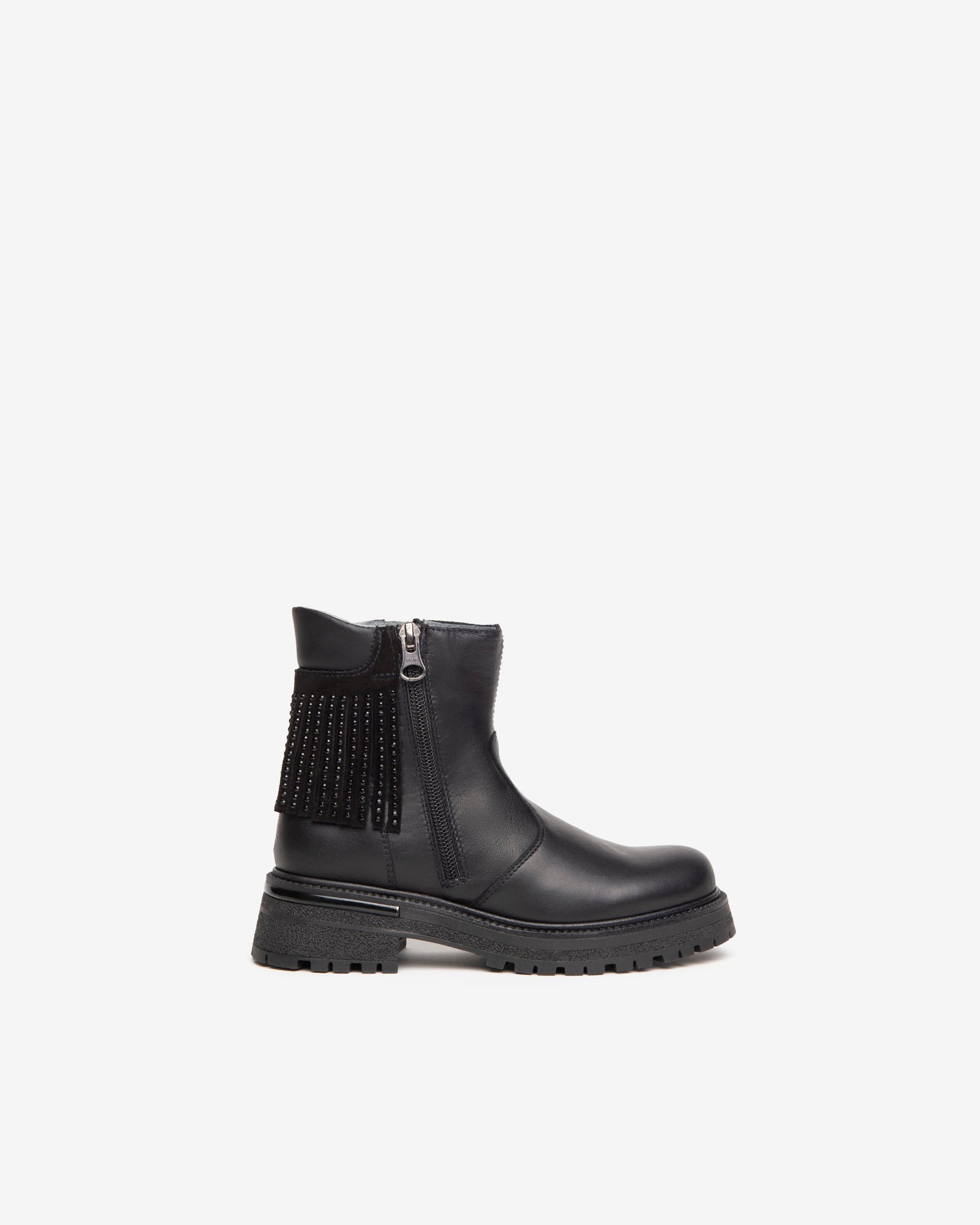 NeroGiardini Teens Bottines Fille Cuir Strass Zip