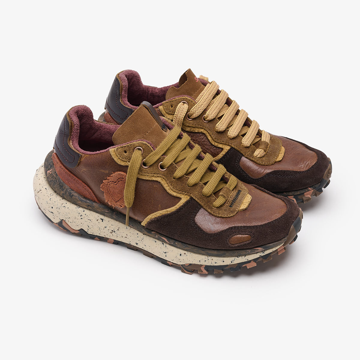 Satorisan Chacrona Metta Buckingham baskets cuir marron