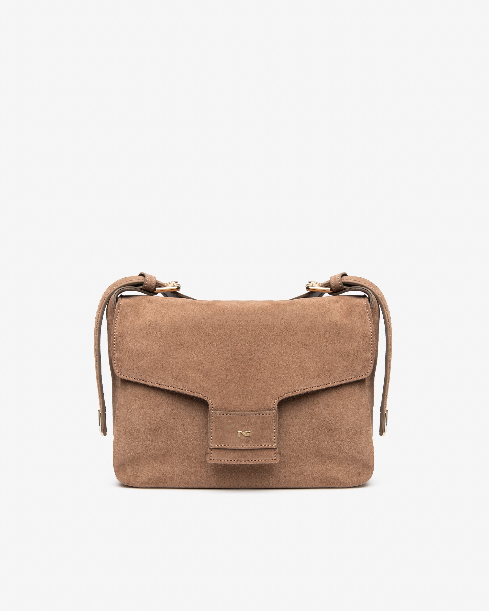 Nerogiardini Sac Épaule Femme Cuir Daim Boucles Dorées