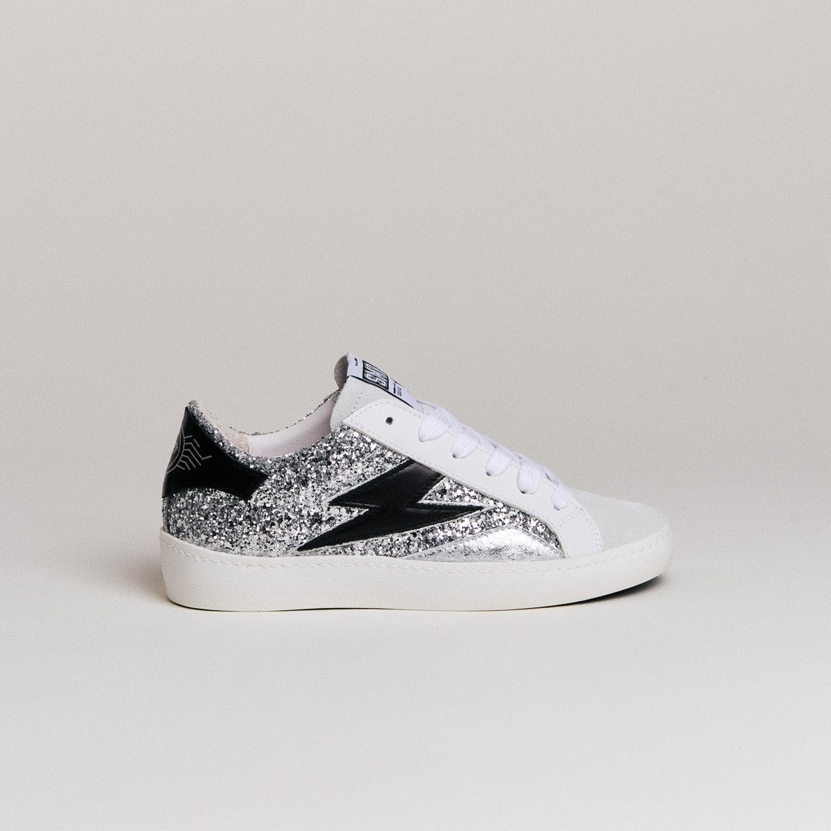 SMR Semerdjian Larry D588 Sneakers Glitter Argent Noir