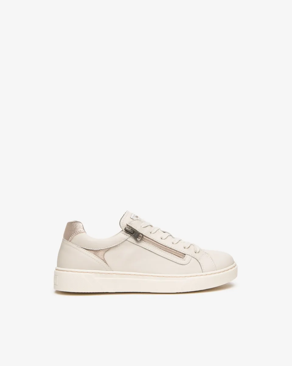 Nerogiardini Sneakers Femme Cuir Basket Zip Laminée