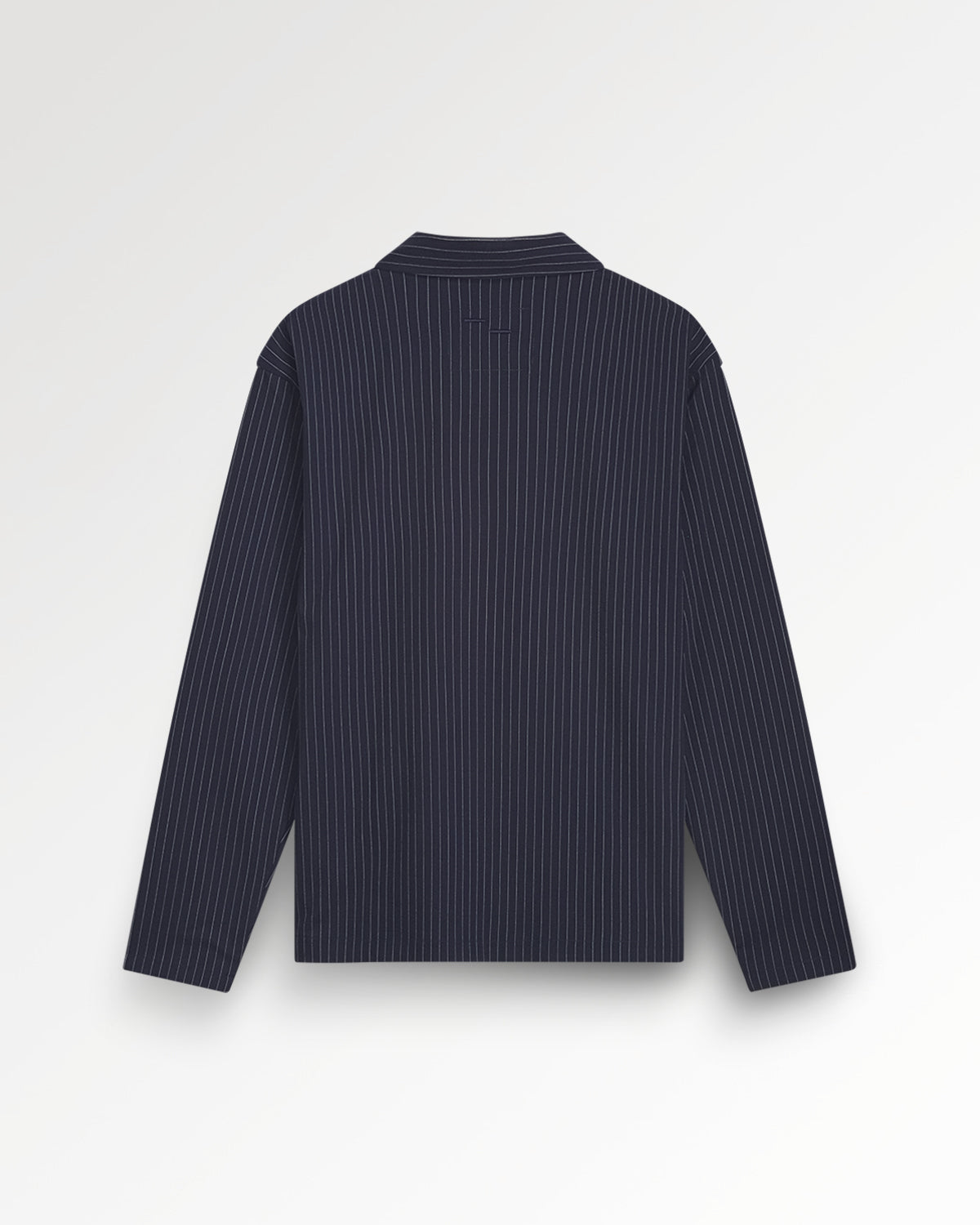 Filling Pieces Coach Jacket Pinstripe Veste Bleu Marine Laine