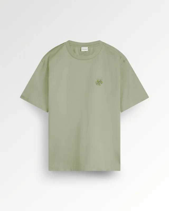 Filling Pieces T-shirt Embroidered Knot Tea coton