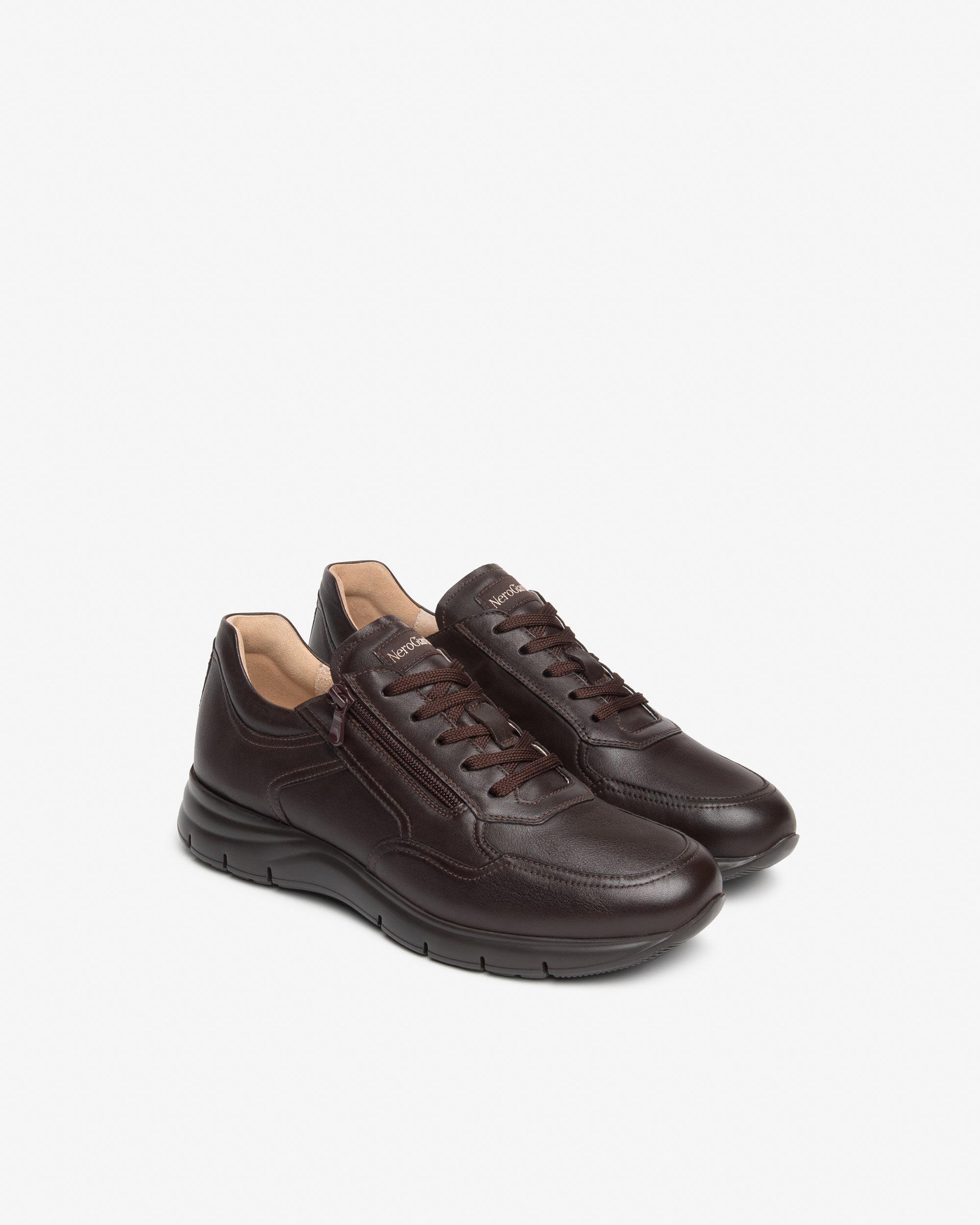 NeroGiardini Sneakers Homme Cuir Zip - Marche en Ville