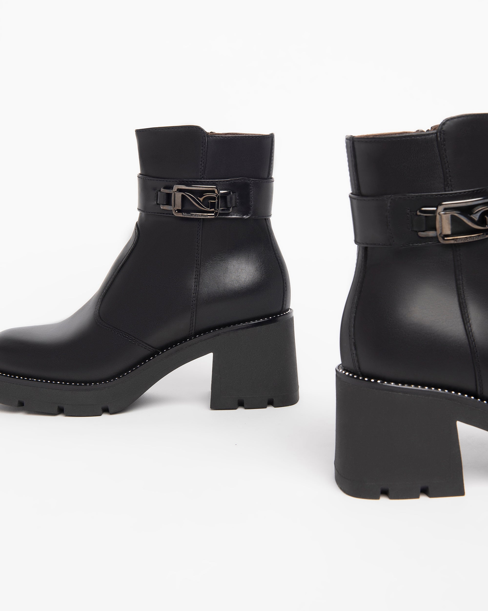 NeroGiardini Bottines Femme en Cuir combat hiver