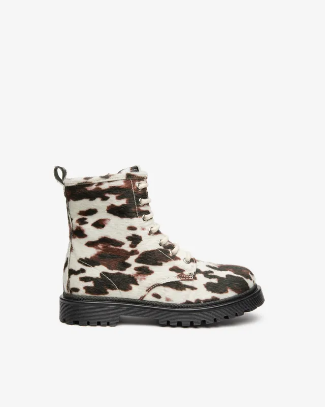 NeroGiardini Bottines boots fille motardes imprimé animal 35