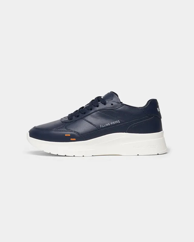 Filling Pieces Jet Runner Sneakers cuir bleu marine / blanc cassé