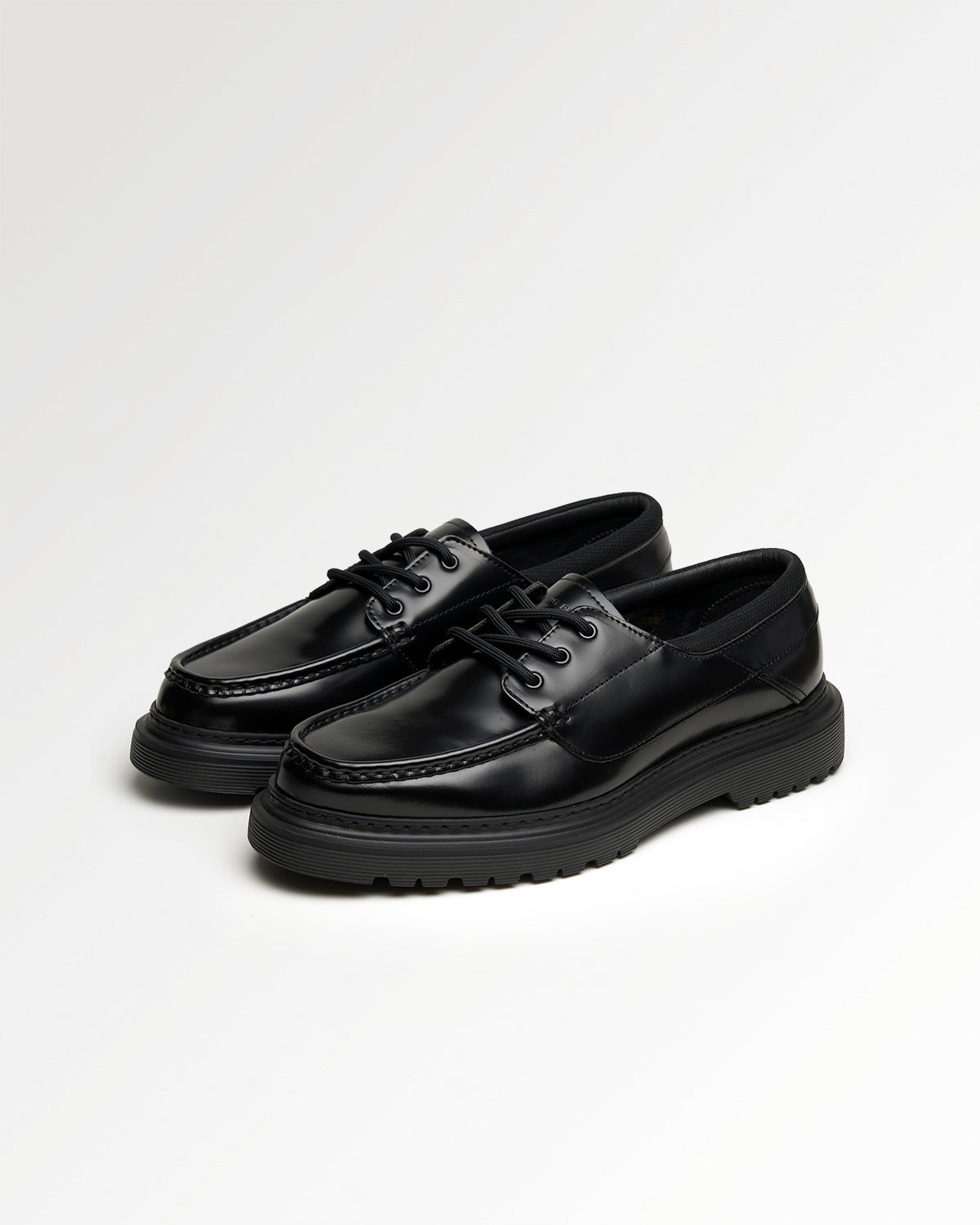 Filling Pieces Sea Tek Polido baskets cuir noir