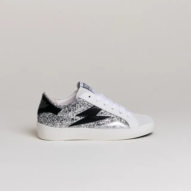 SMR Semerdjian Larry D588 Sneakers Glitter Argent Noir