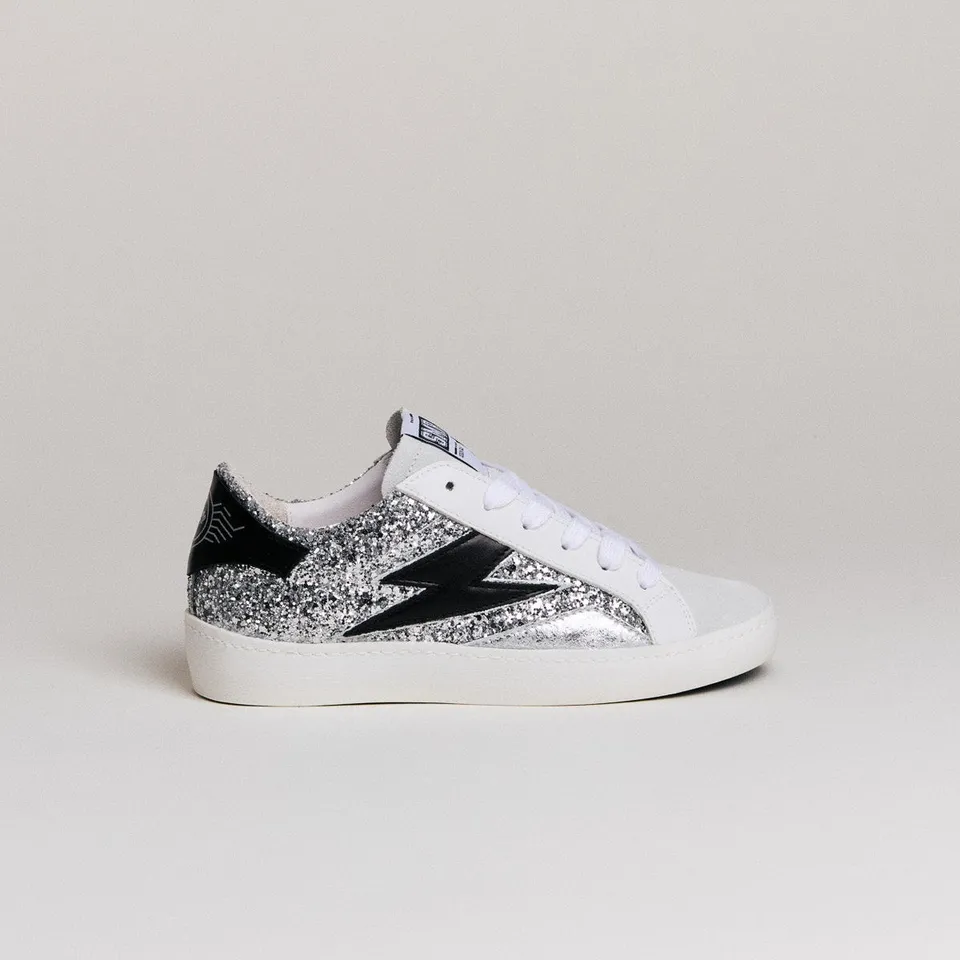 SMR Semerdjian Larry D588 Sneakers Glitter Argent Noir
