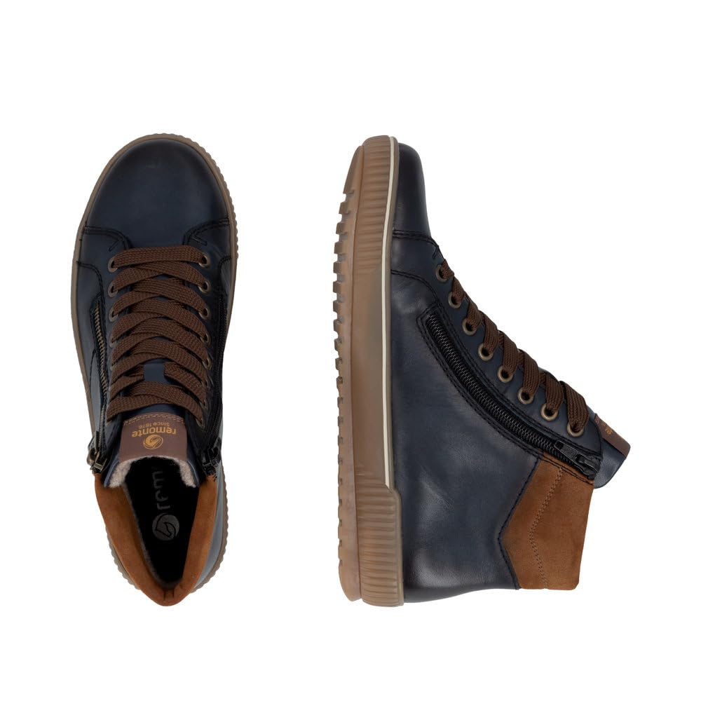 Remonte D0772 Bottes Lacets Femme Bleu 39 EU Tex