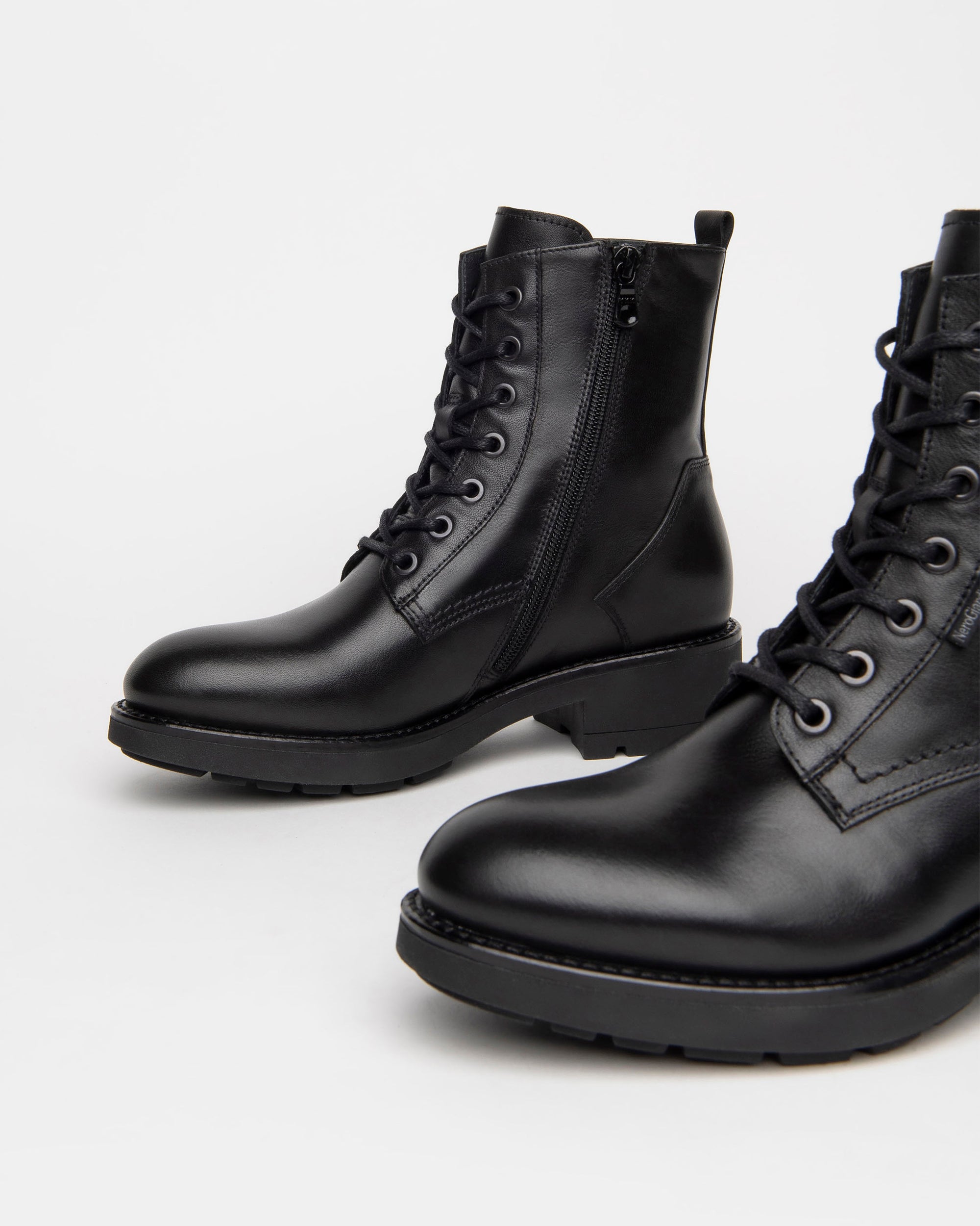 NeroGiardini Bottines Femme Cuir Lacets 4 cm