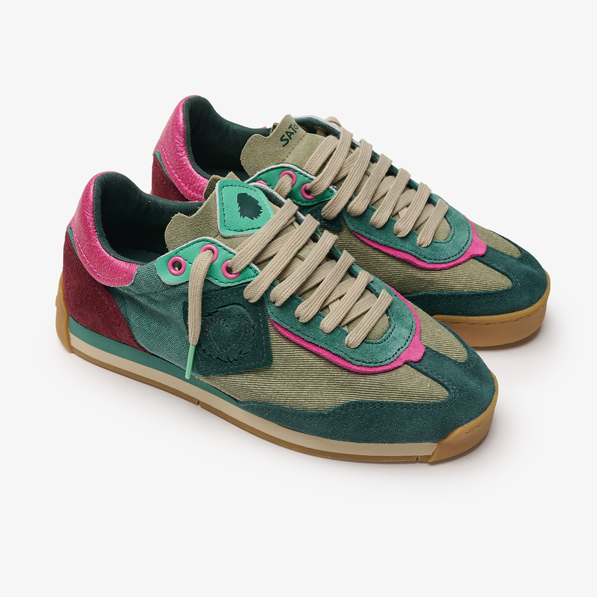 Satorisan Ensō Gaia baskets vert diving green cuir