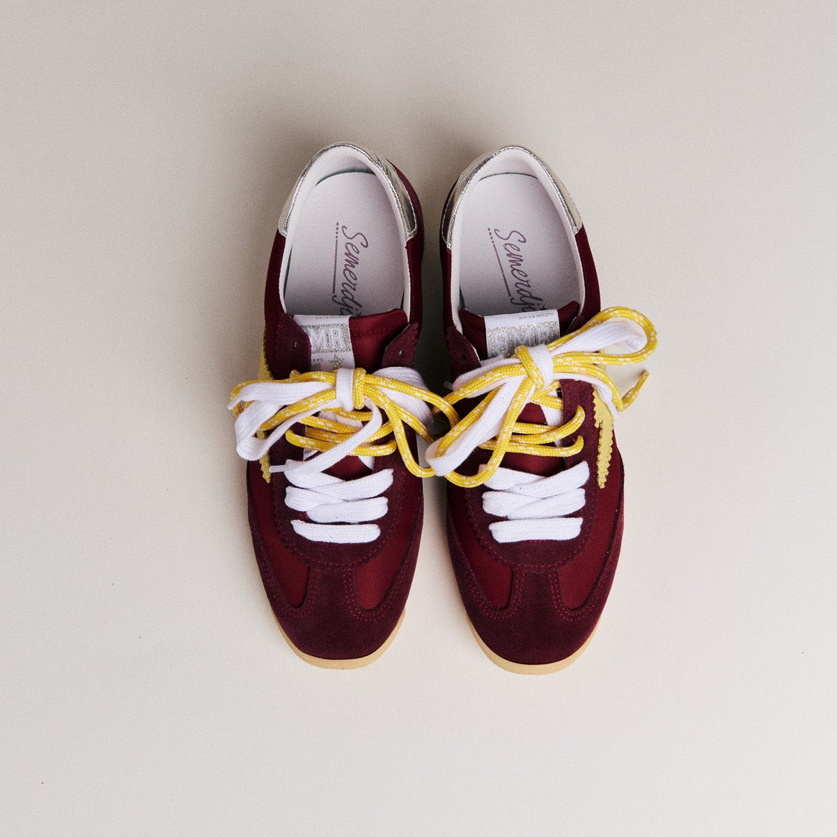 SMR Joyce D181 baskets bordeaux jaune pointure 36