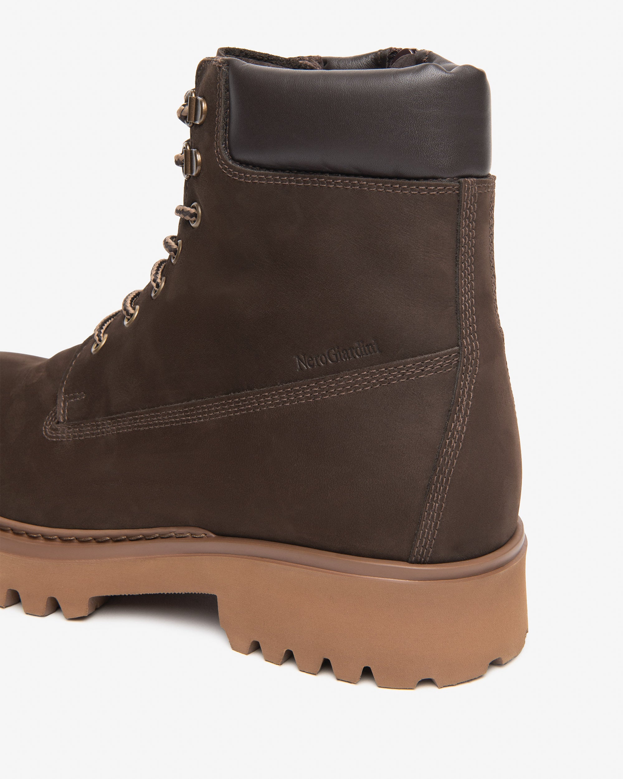 NeroGiardini Bottines Homme Cuir Lacets Zip Semelle Crantée