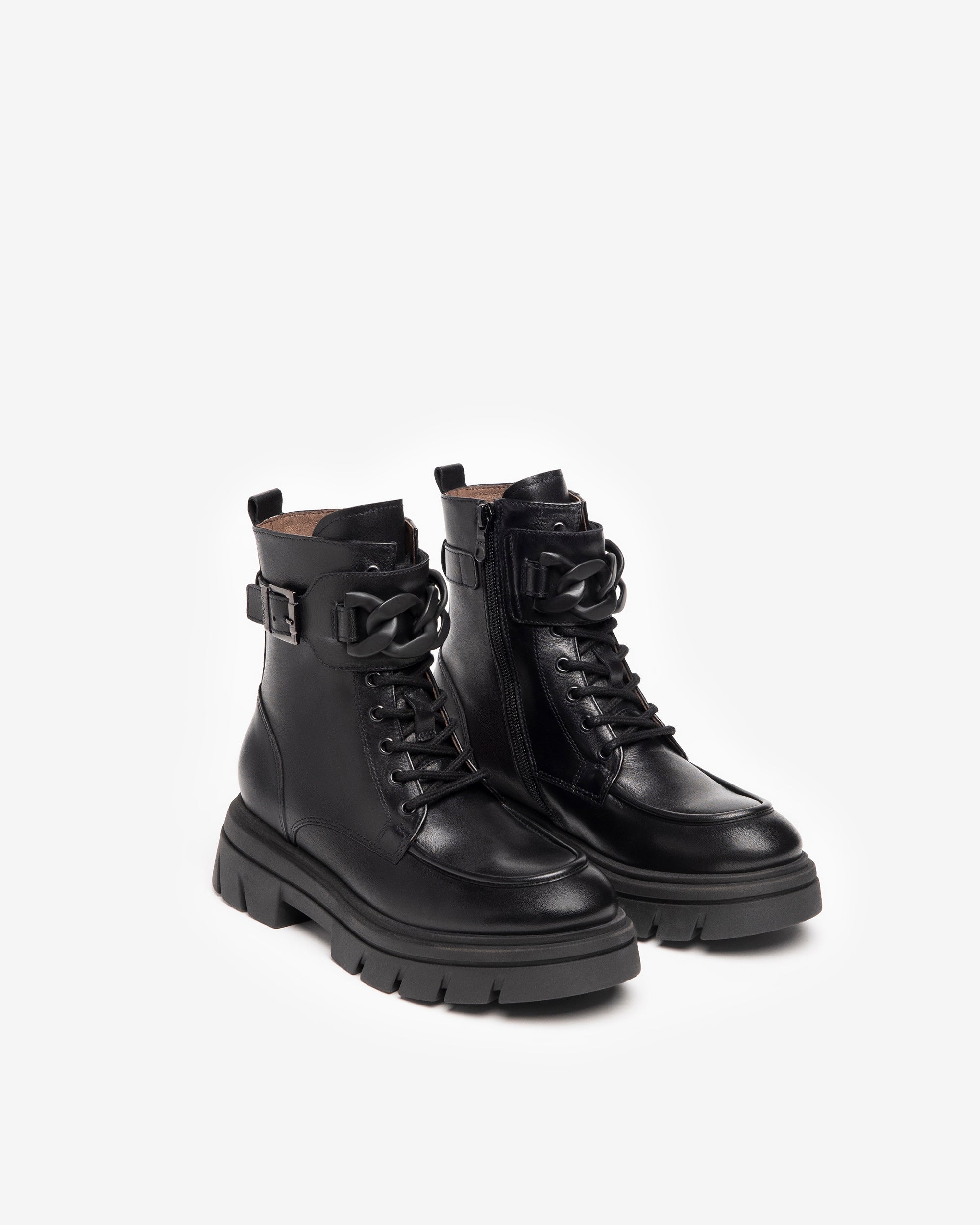 NeroGiardini Bottines combat boots femme cuir DryGo