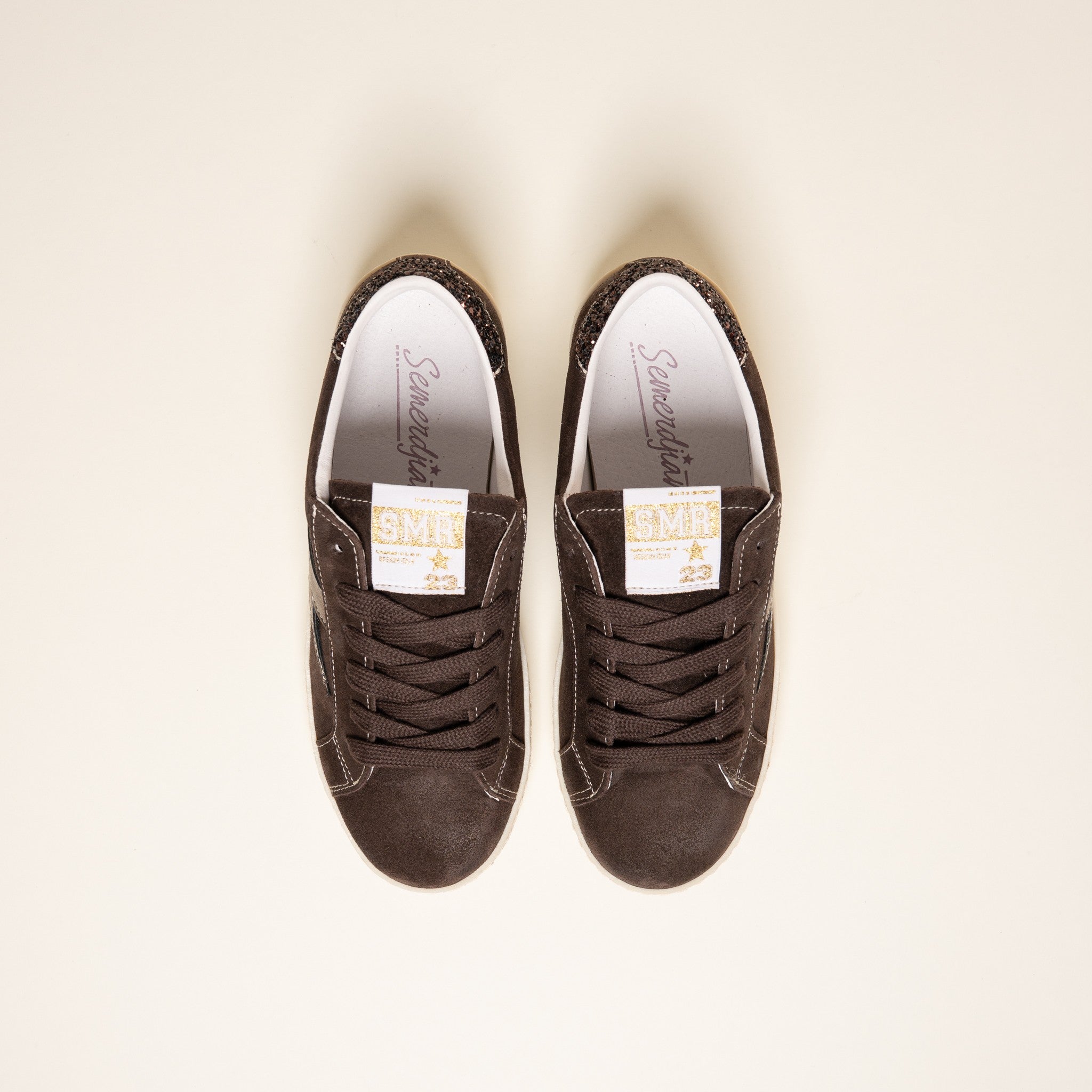 SMR Maya E164 Baskets Marron Bronze Cuir