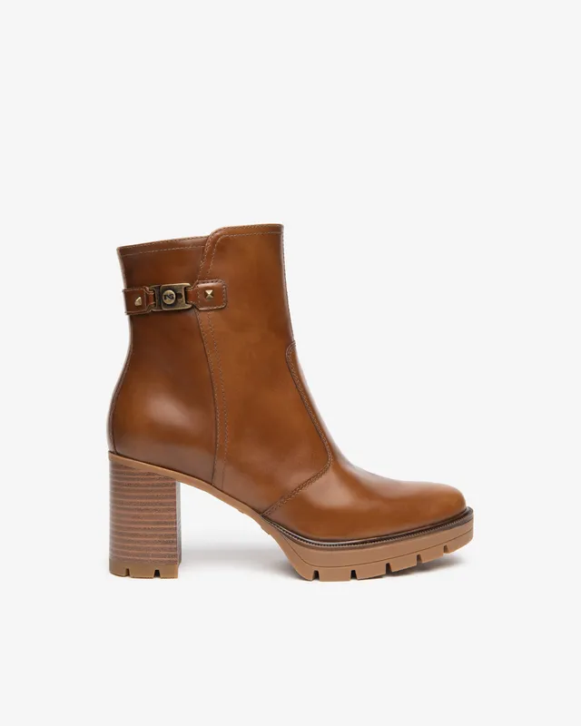 Nerogiardini Bottines cuir femme plateforme talon 80 mm