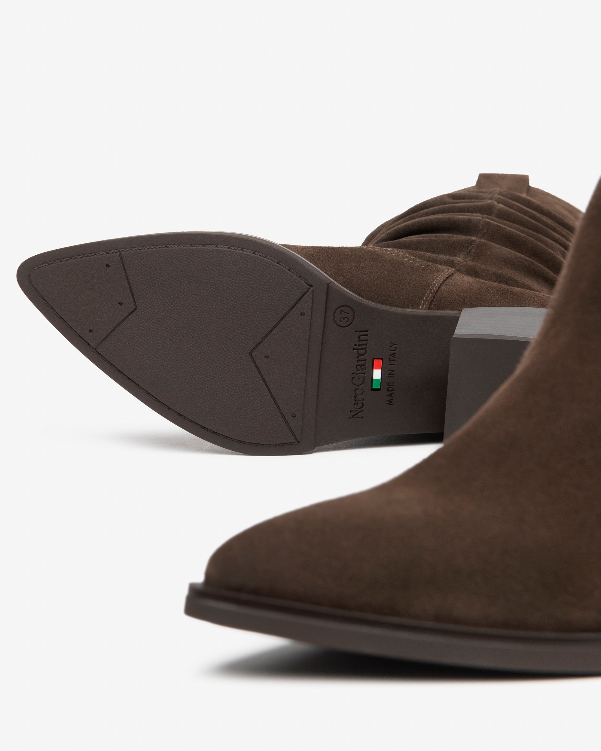 NeroGiardini Bottes Femme Daim Western 50 mm 38