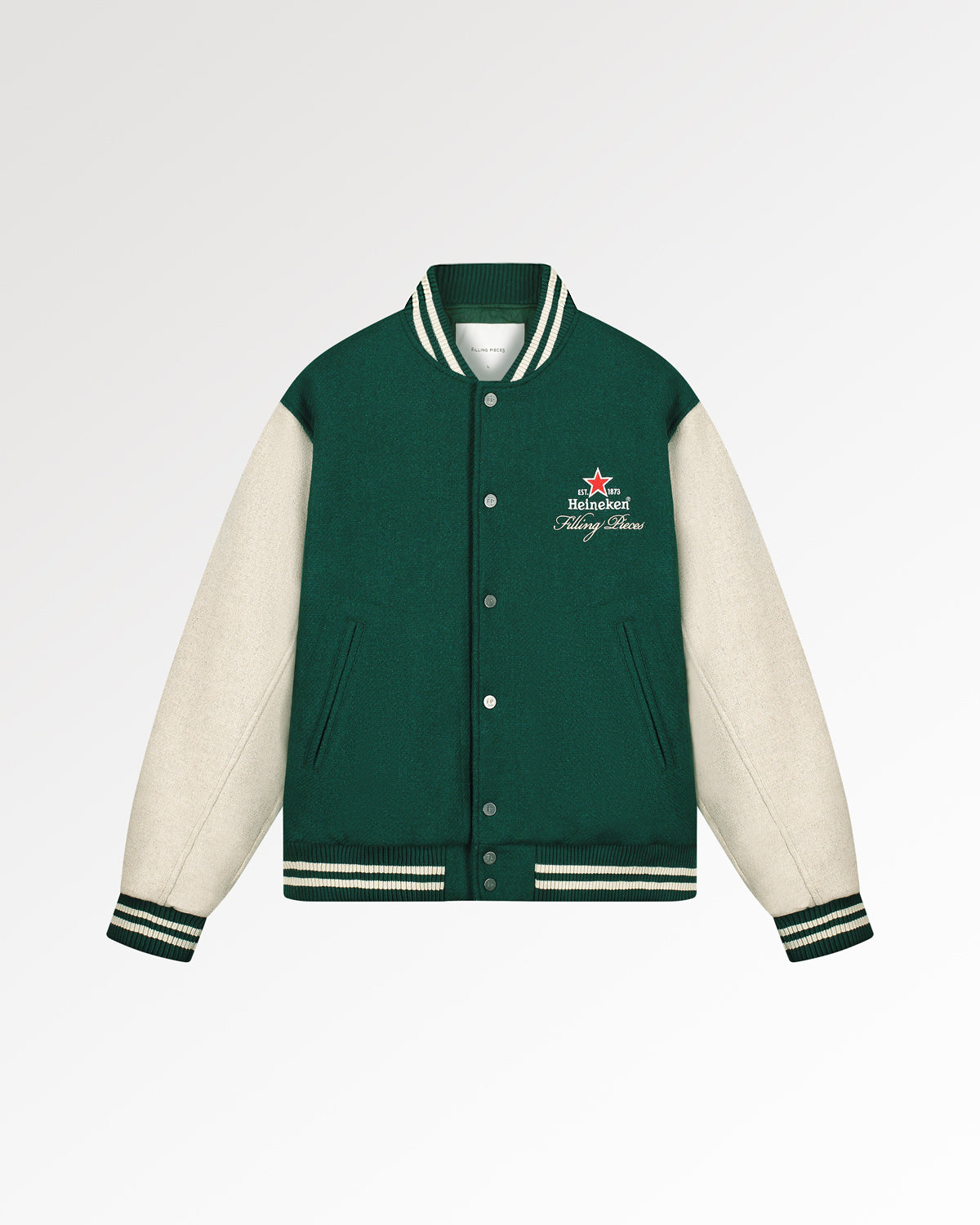 Filling Pieces Varsity Heineken Logo veste Green / Off White laine