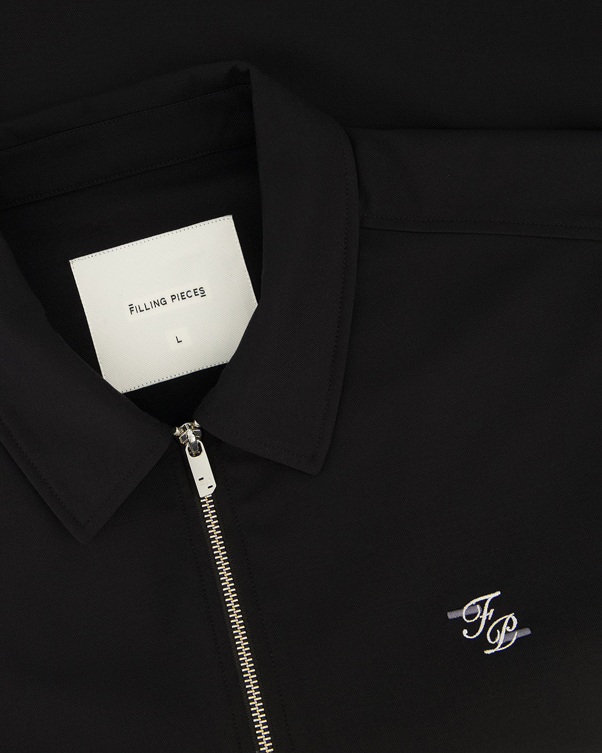 Filling Pieces Coach Jacket veste noire laine twill