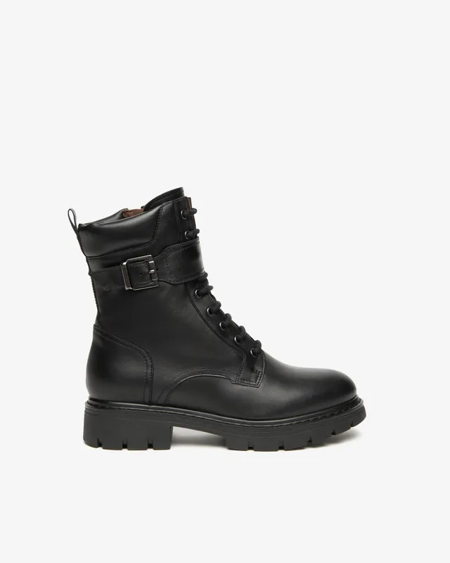 Nerogiardini Bottines Motardes Femme Cuir Combat Boots