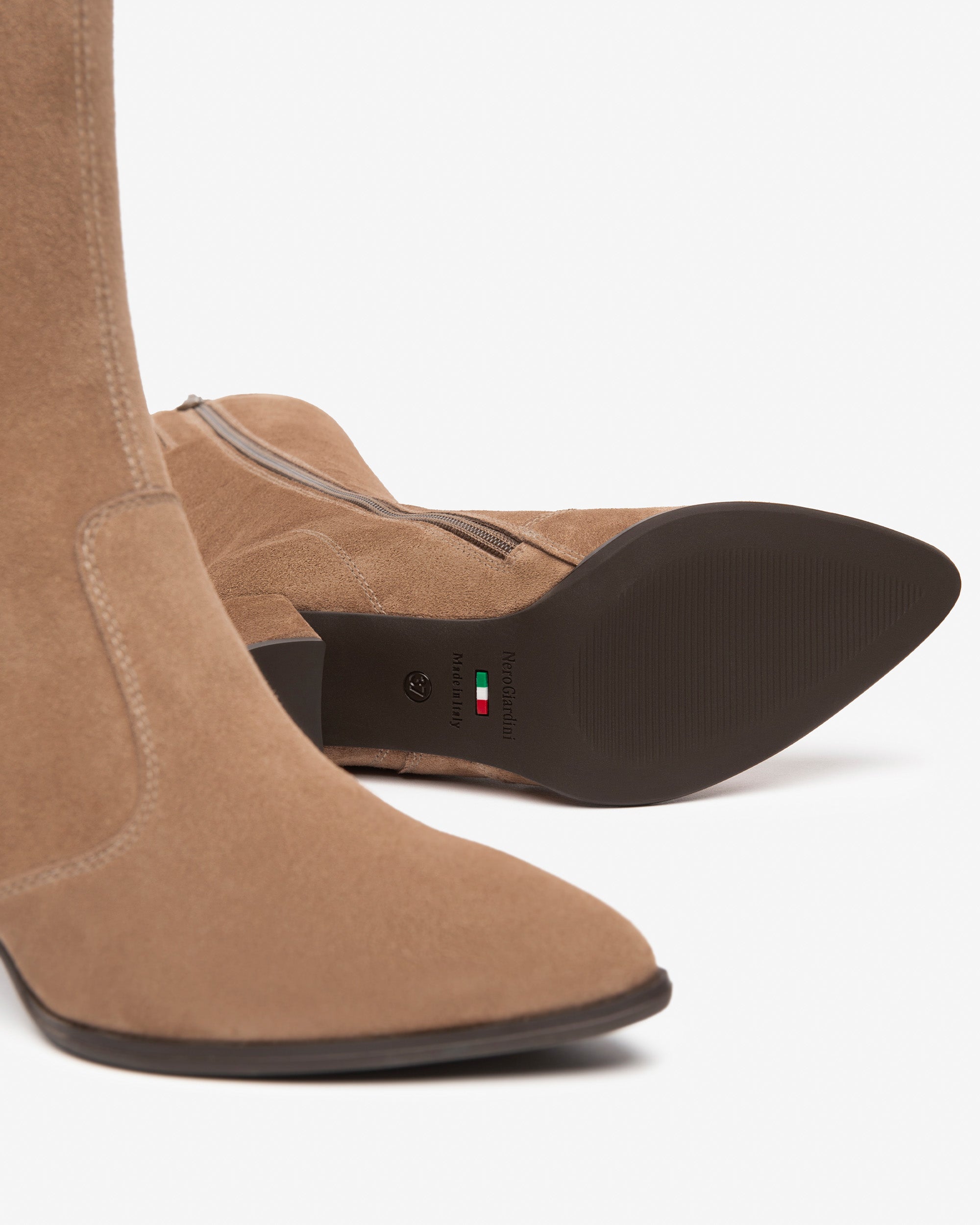 NeroGiardini Bottes Femme Cuir Velours Hiver