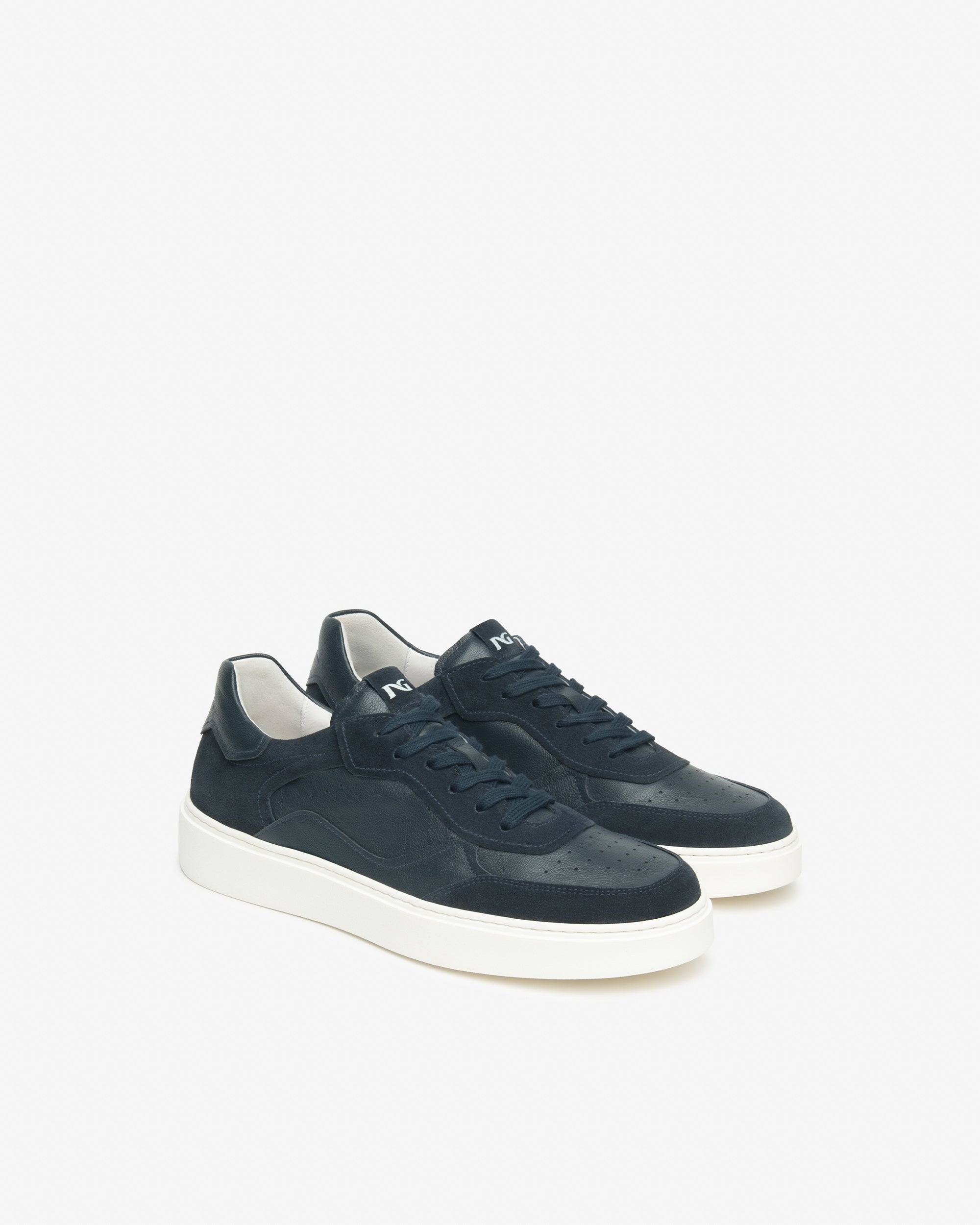 NeroGiardini Sneakers baskets homme cuir et velours ville
