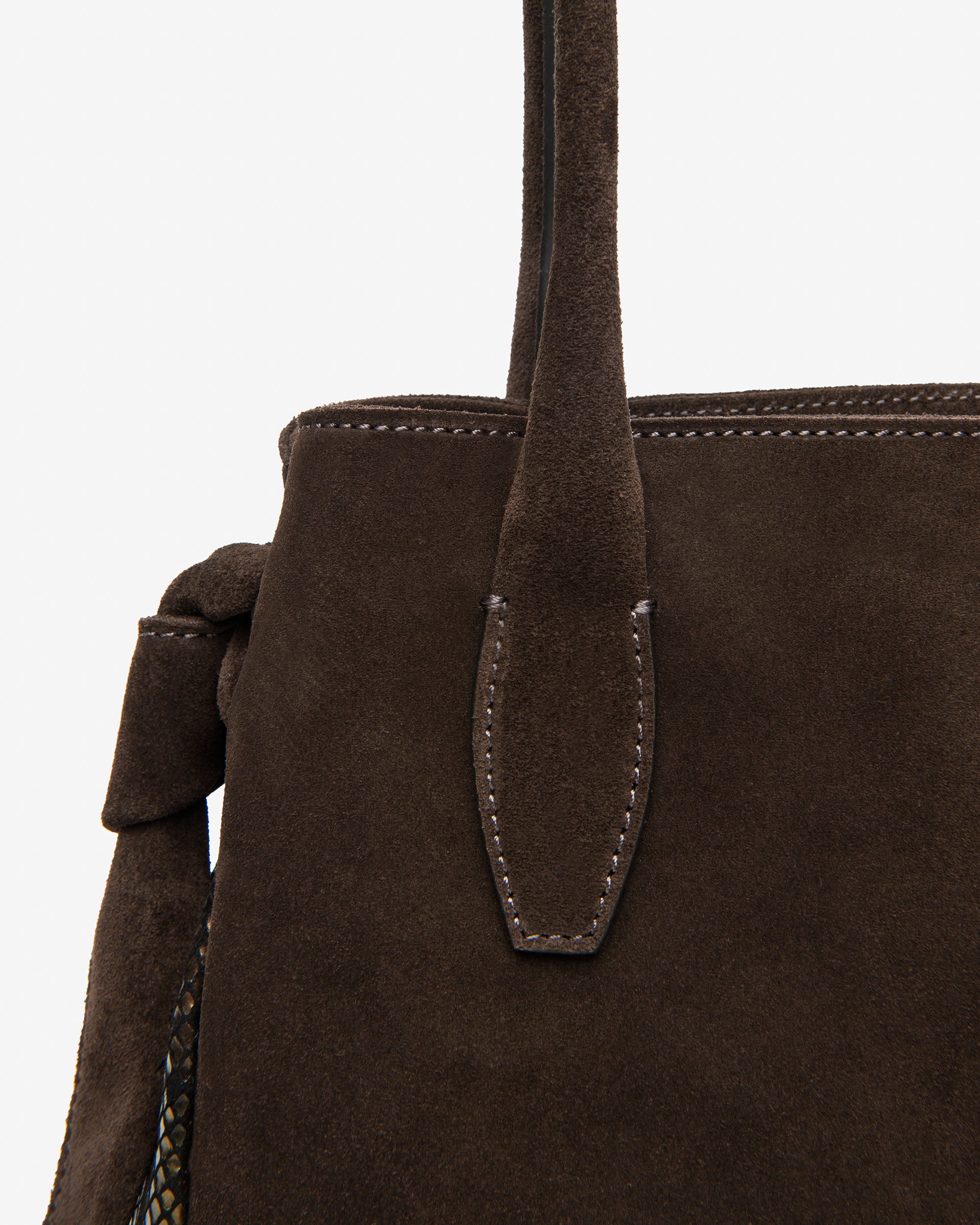 NeroGiardini Sac Bowling Femme Daim Franges