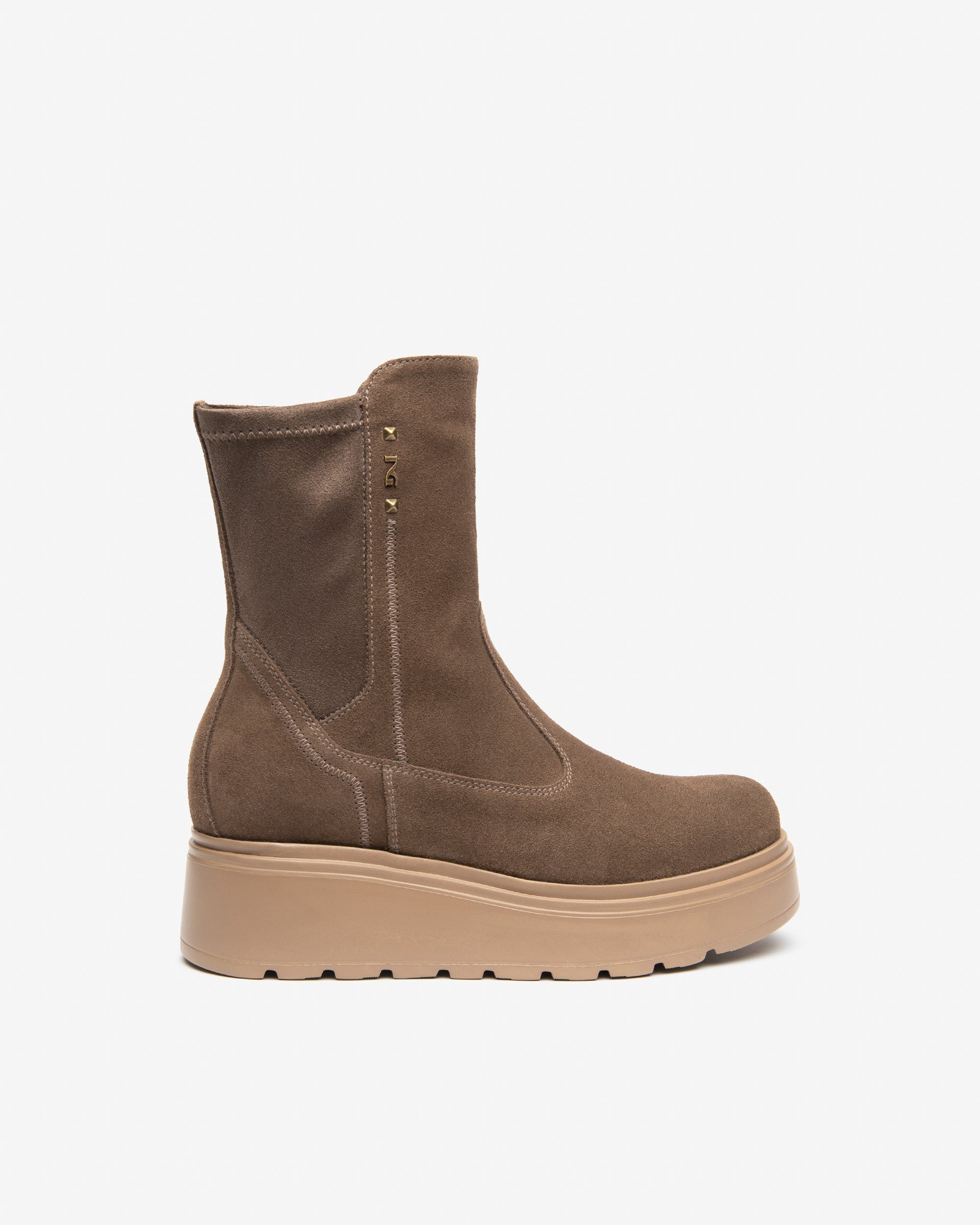 NeroGiardini Bottines Femme Velours Plateforme 55mm