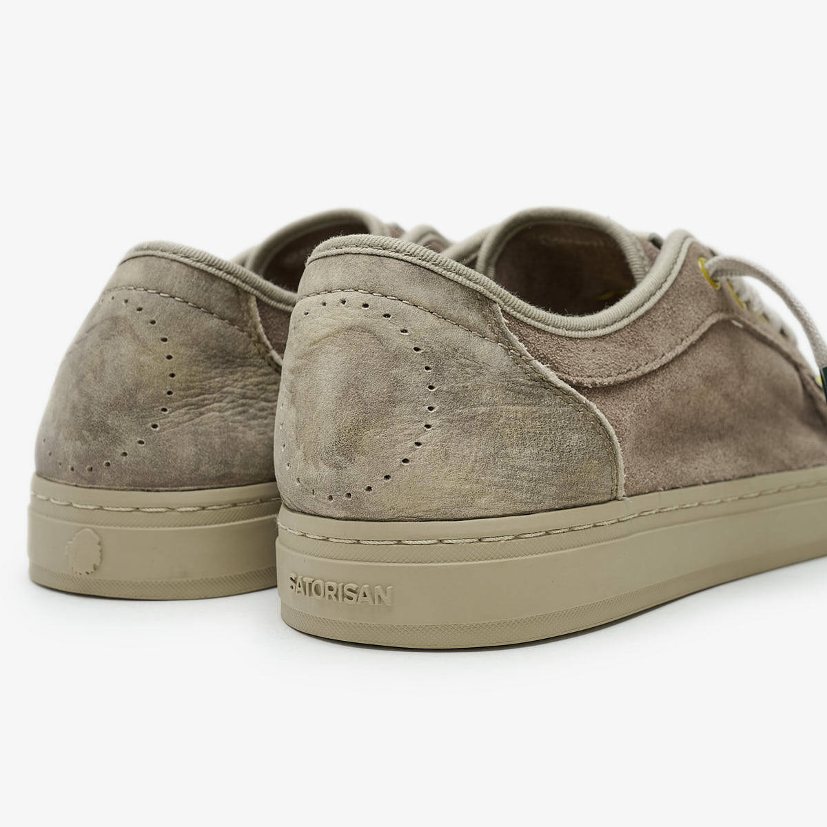 Satorisan Heisei Suede baskets Driftwood Brown cuir