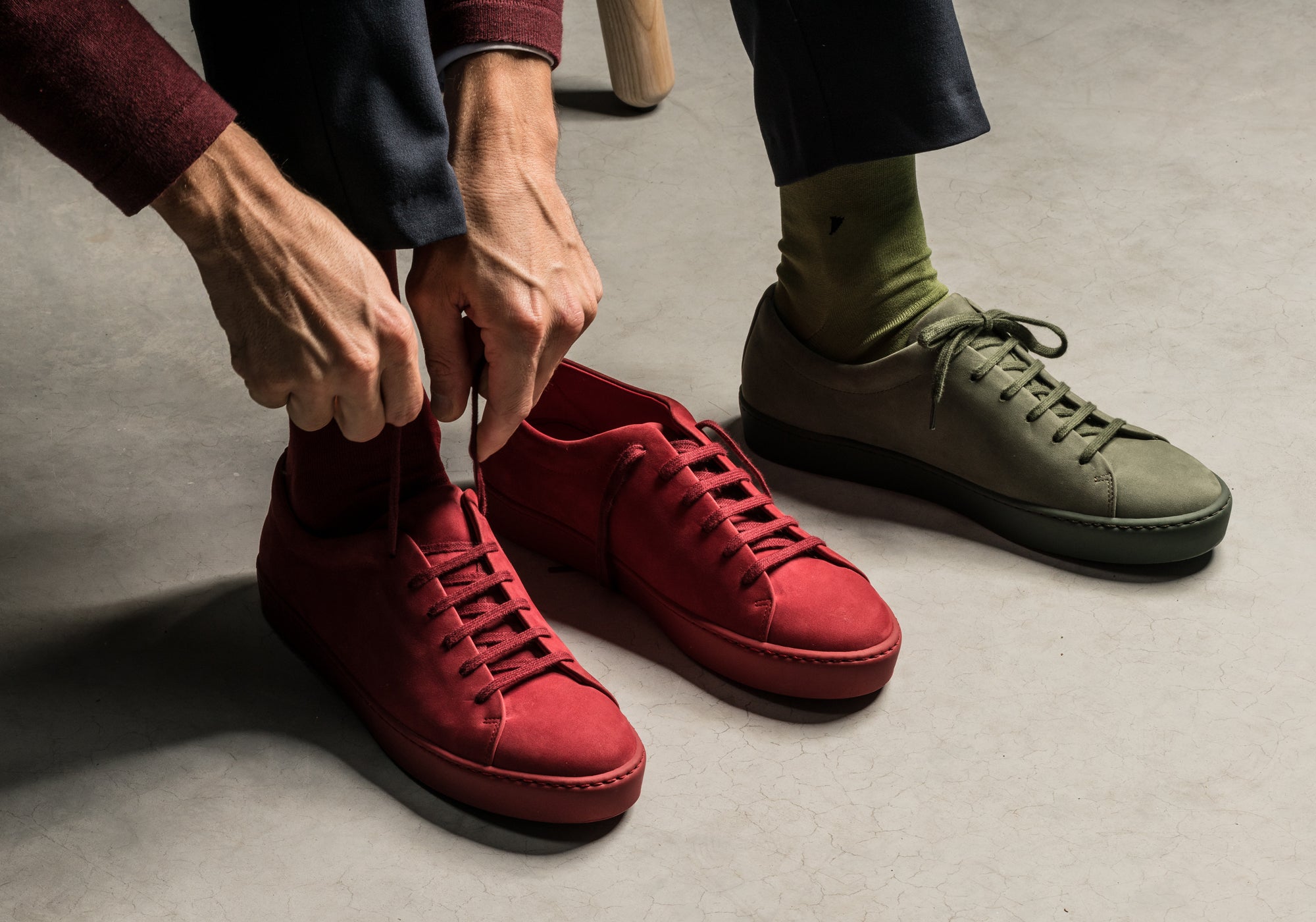 JAK Royal Nubuck Berry sneakers nubuck rouge
